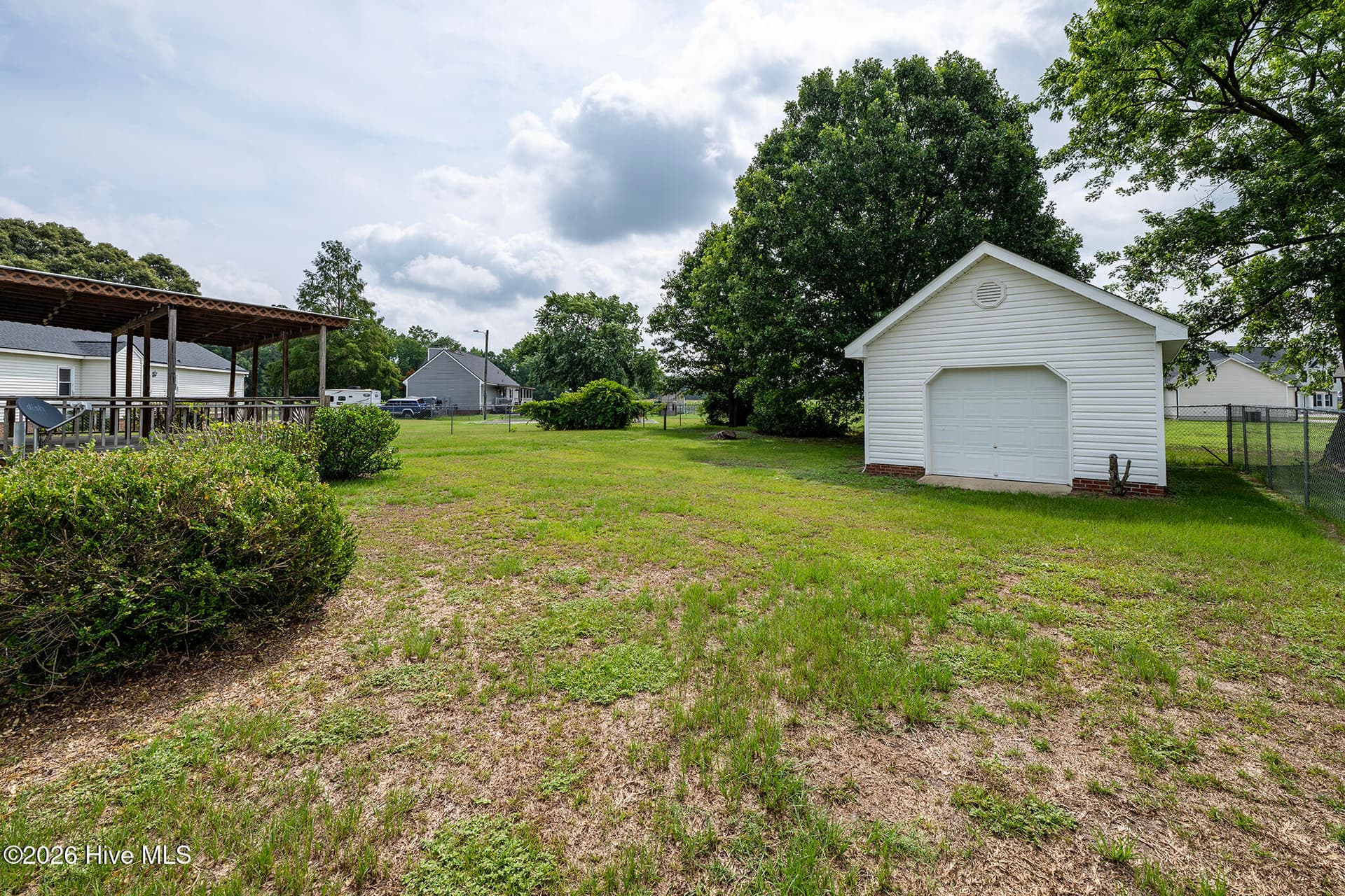 Backyard with Workshop - 104 Trawick Drive, La Grange, NC 28551