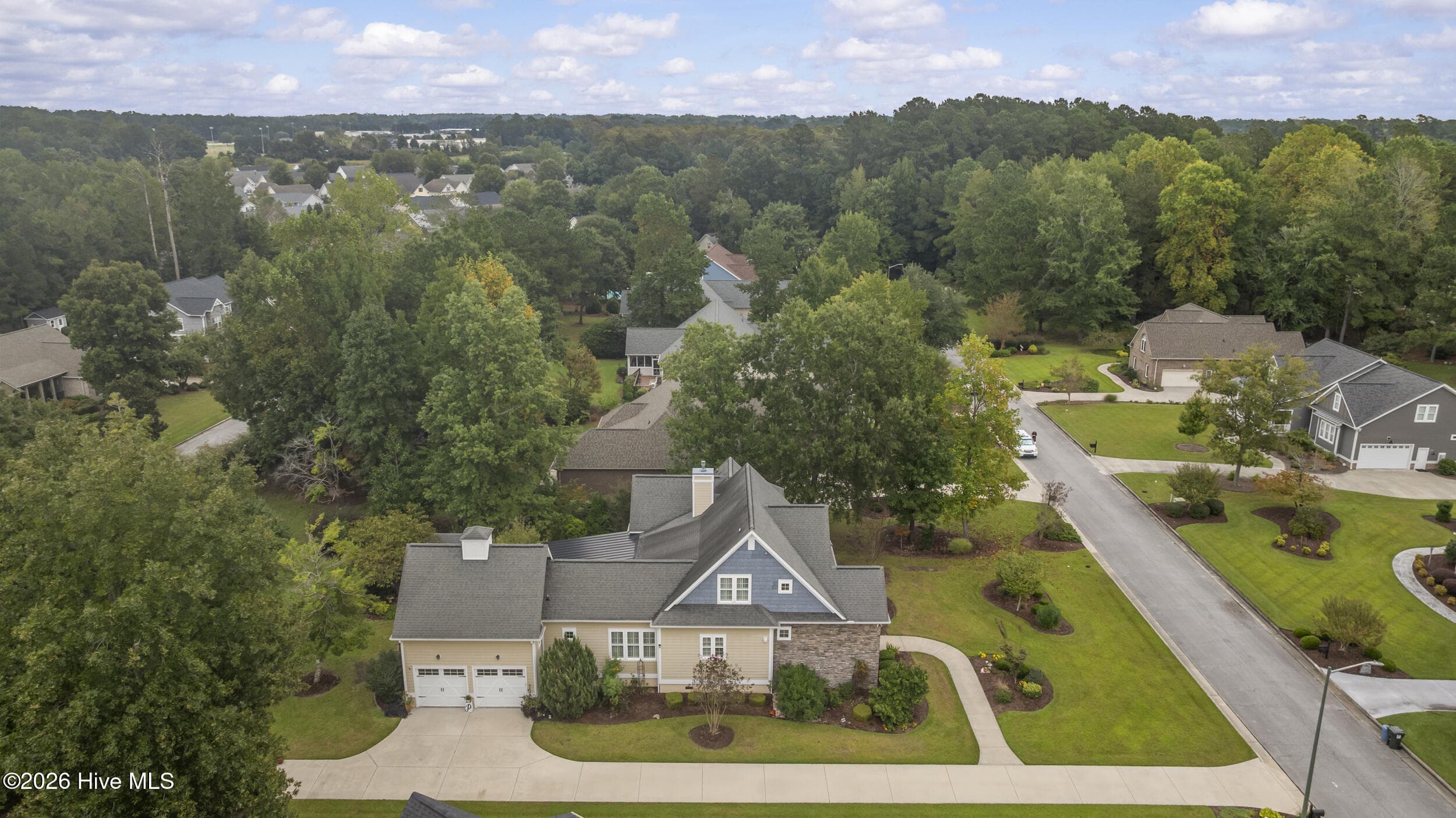 Aerial View - 108 Sursee Court, New Bern, NC 28562