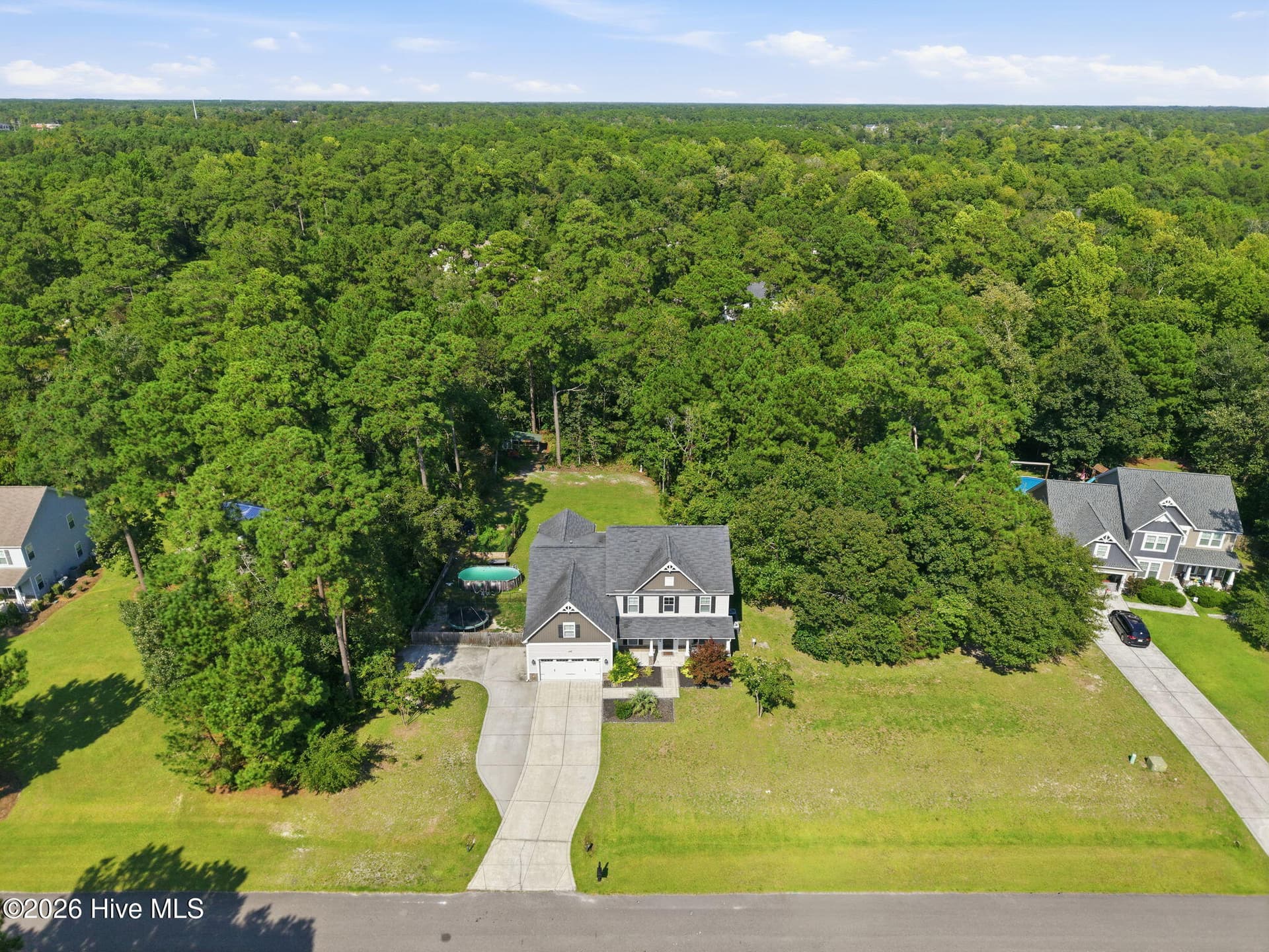 Aerial View of 1.14 Acre Homesite - 108 Katydid Court, Hampstead, NC 28443