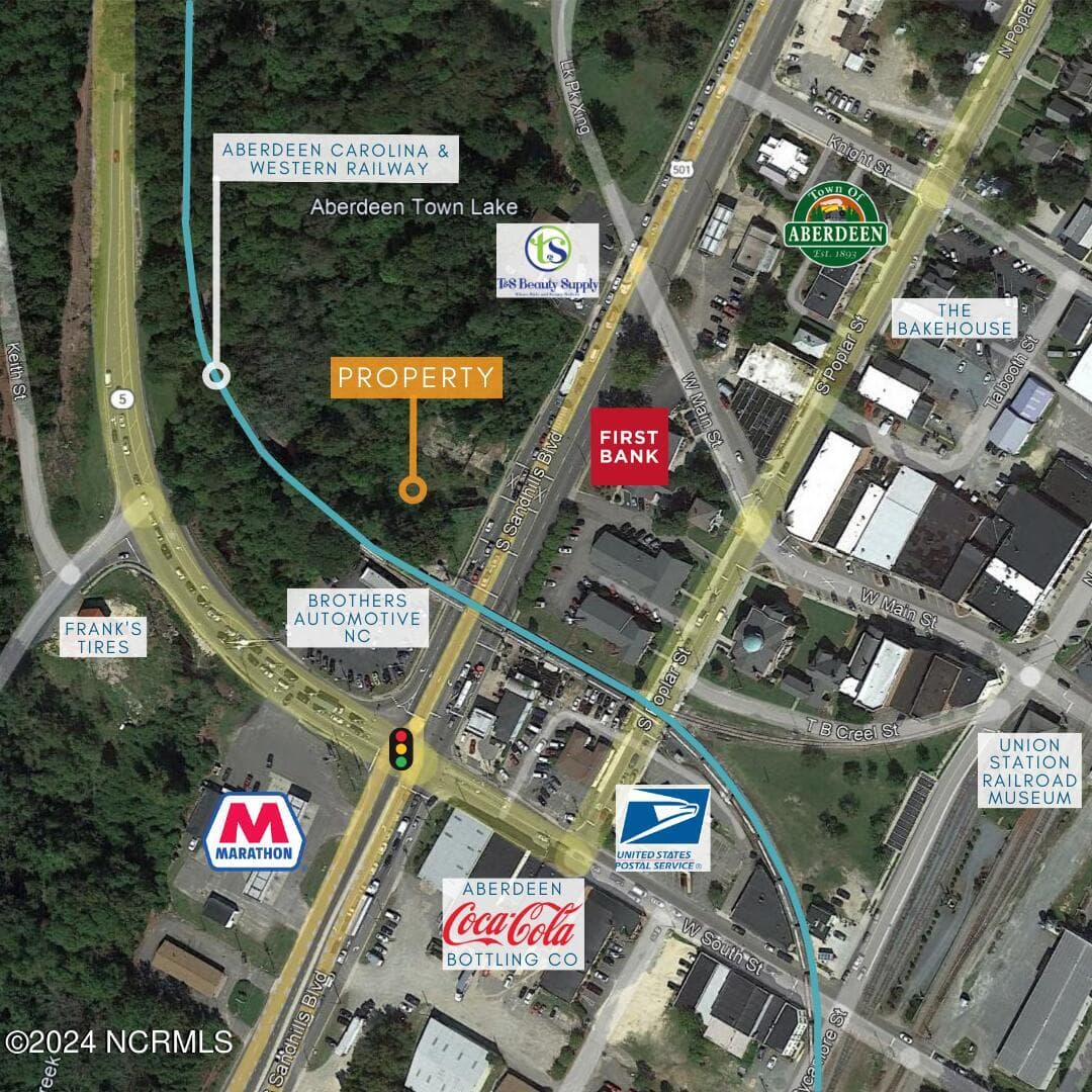 Unimproved Land at 108 S Sandhills Boulevard, Aberdeen, NC 28315, photo 2 of 3
