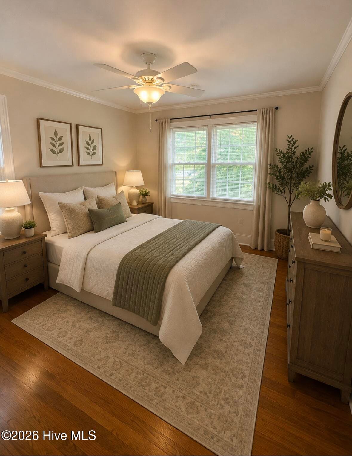 AI generated virtually staged bedroom. - 2104 Charles Boulevard, Greenville, NC 27858