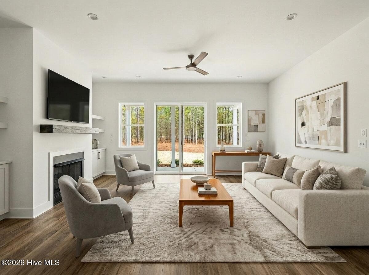 One of the many options to style this living room - 139 Lancashire Lane, Seven Lakes, NC 27376