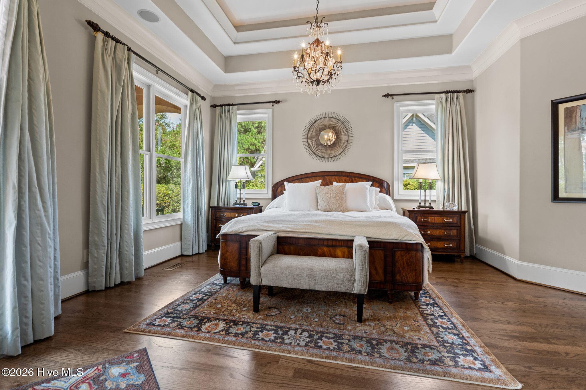 1st floor primary with tray ceiling - 3858 Ridge Crest Drive, Southport, NC 28461