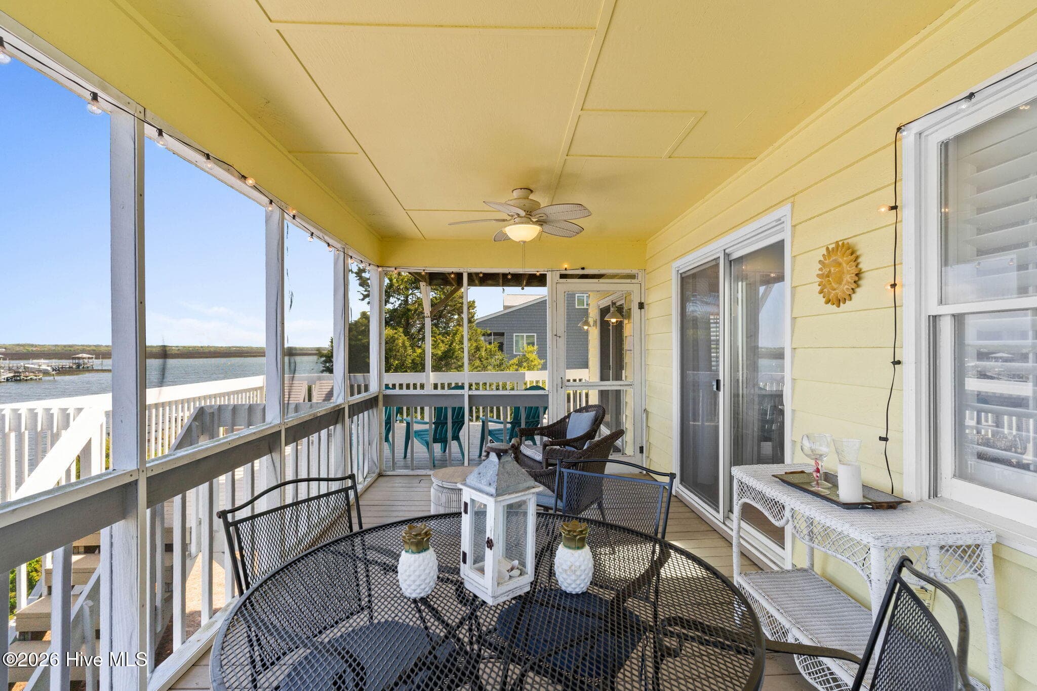 Screened Porch off the Living Area - 1511 Canal Drive, Sunset Beach, NC 28468, Sunset Beach