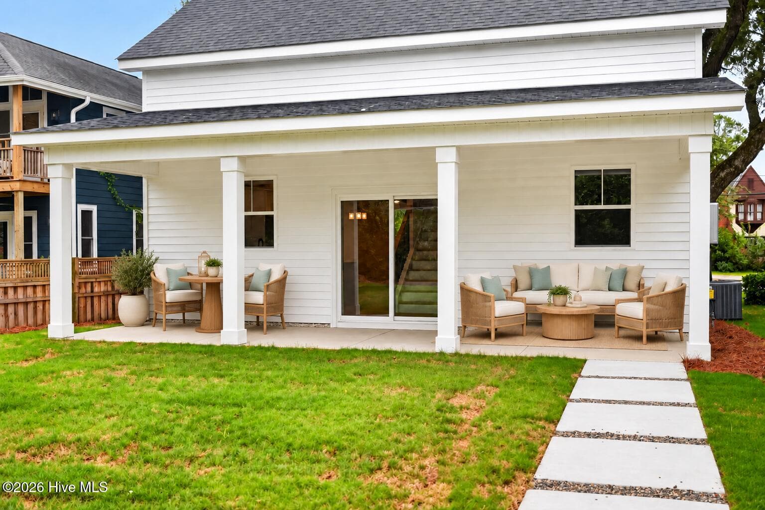 2303 Chestnut rear porch virtual staging - 2303 Chestnut Street, Wilmington, NC 28405