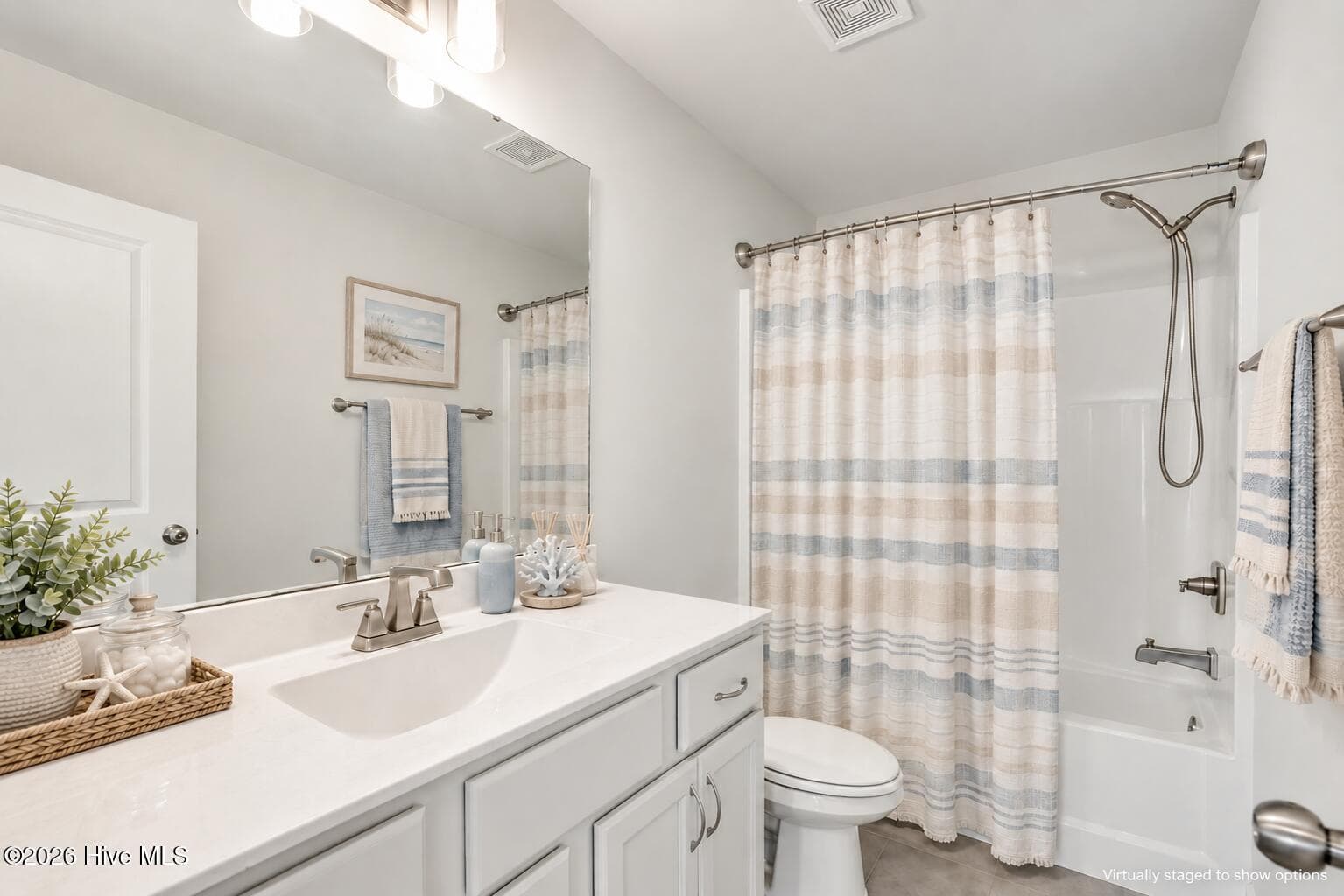 Convenient second floor full bathroom. *Virtually staged to show options - 142 Rice Marsh Way, Wilmington, NC 28412