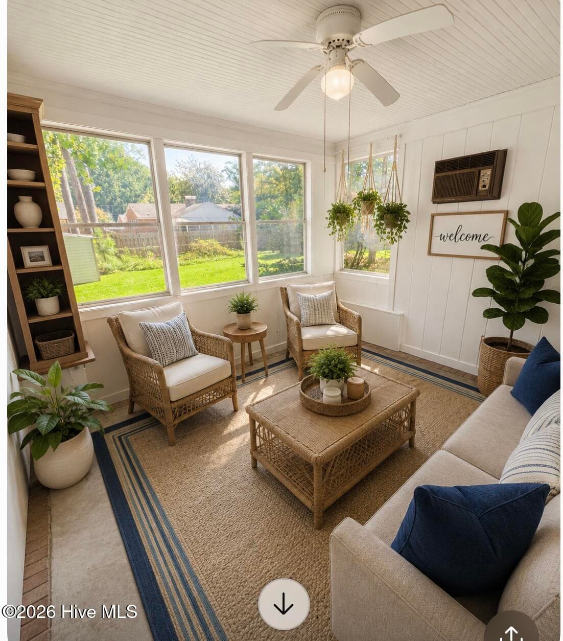 AI generated Virtually Staged closed in porch. - 2104 Charles Boulevard, Greenville, NC 27858