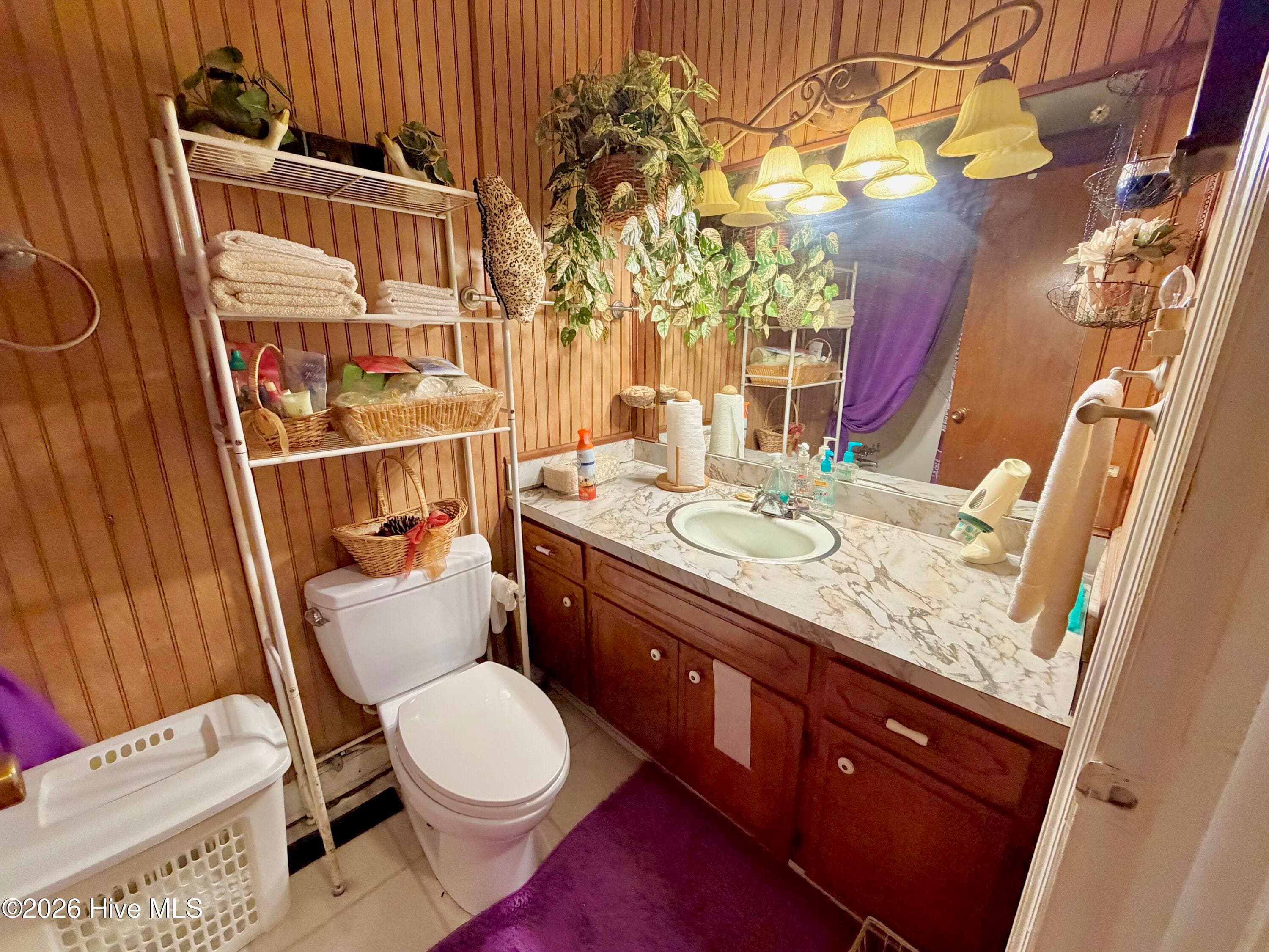 Hall bathroom has tub and separate shower - 5978 Hwy 258 S, Deep Run, NC 28525