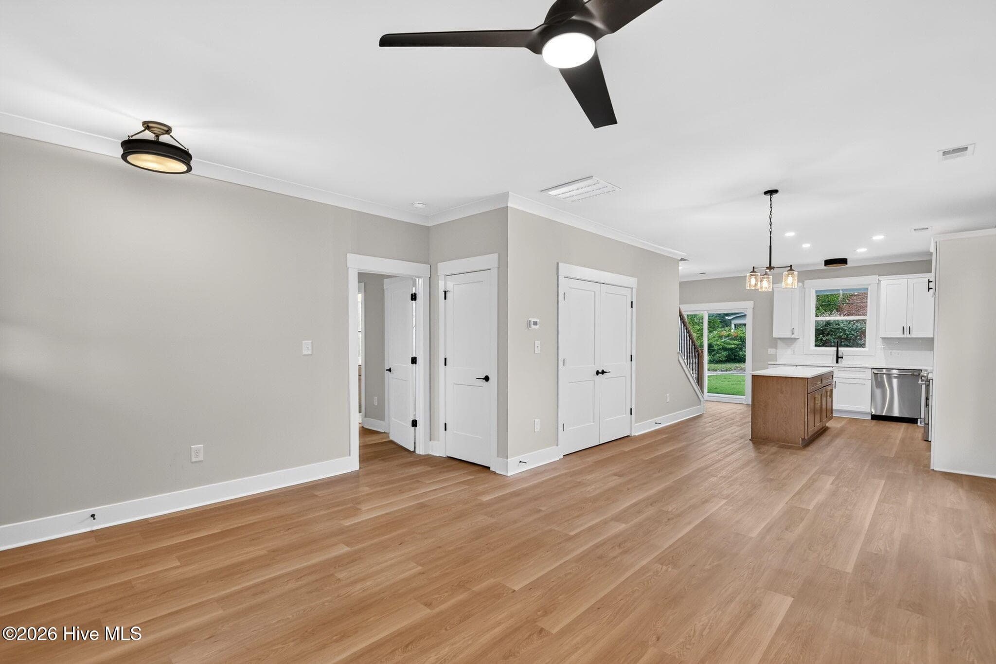 Living Room looking towards Kitchen and Master Bedroom - 2303 Chestnut Street, Wilmington, NC 28405
