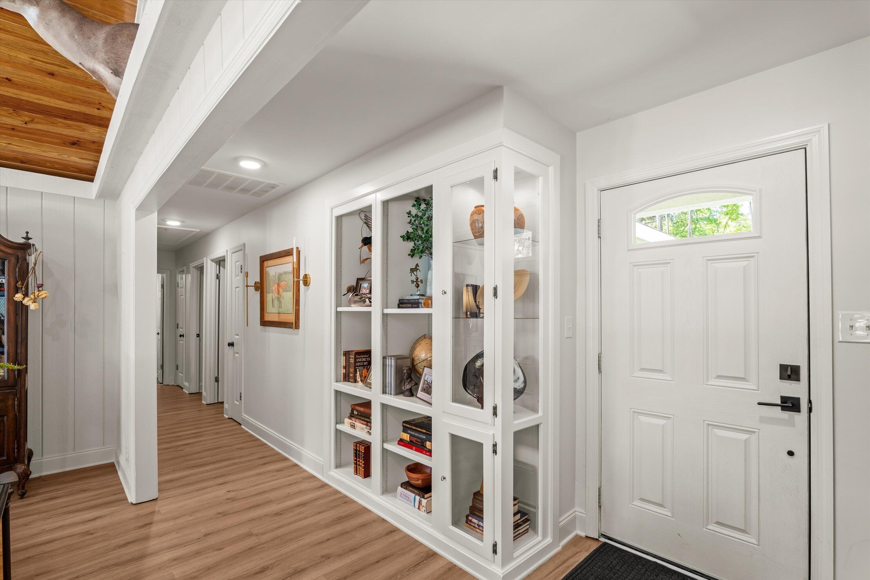 Front Door with built in bookcases - 140 Lewiston Road, Grovetown, GA 30813