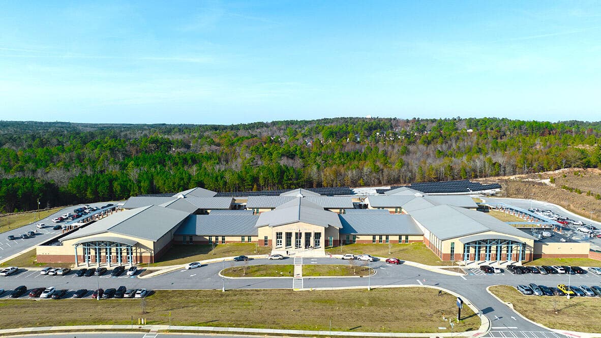 Belair K-8 School, a 120,000 SF educational facility in Augusta, Georgia, features cutting-edge STEM technology, modern learning spaces, and a design optimized for collaborative education. - 5036 Captain Drive, Grovetown, GA 30813