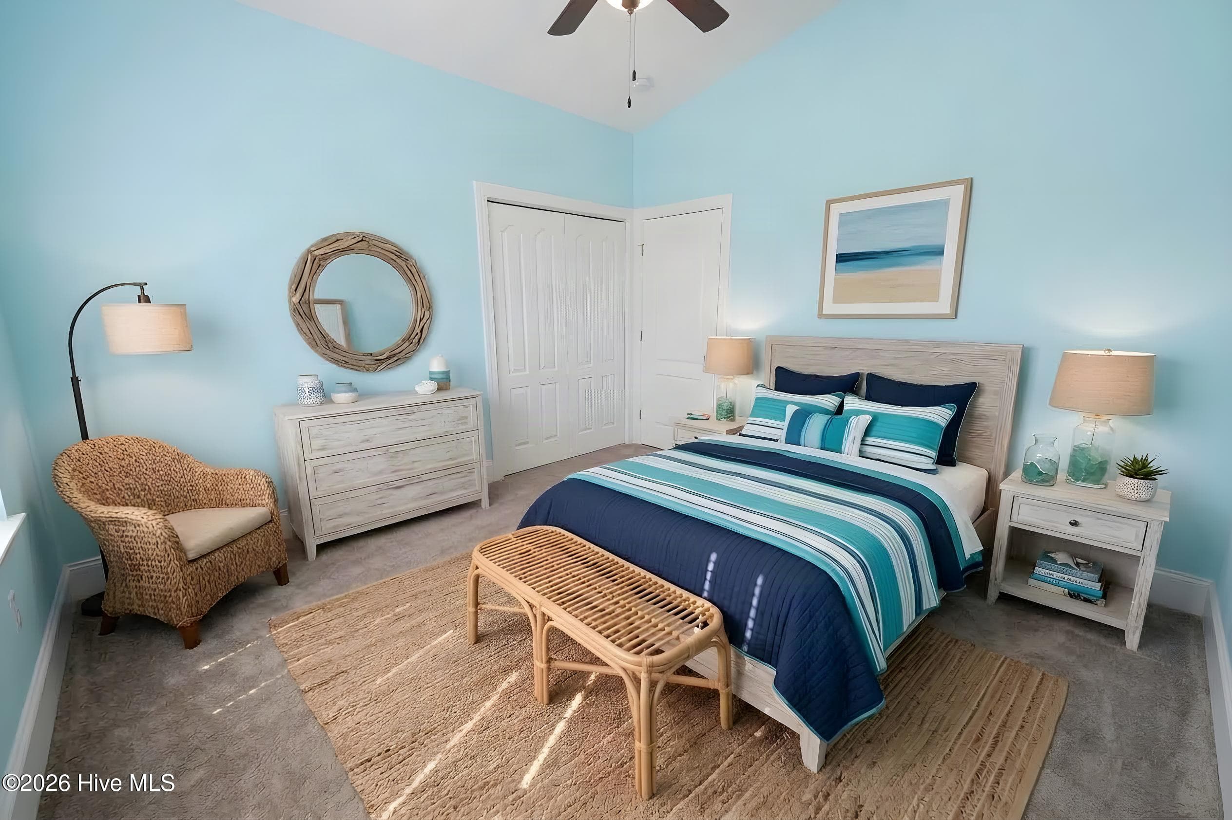 Guest bedroom #1-Virtual staging - 1309 Ark Royal Court SW, Ocean Isle Beach, NC 28469
