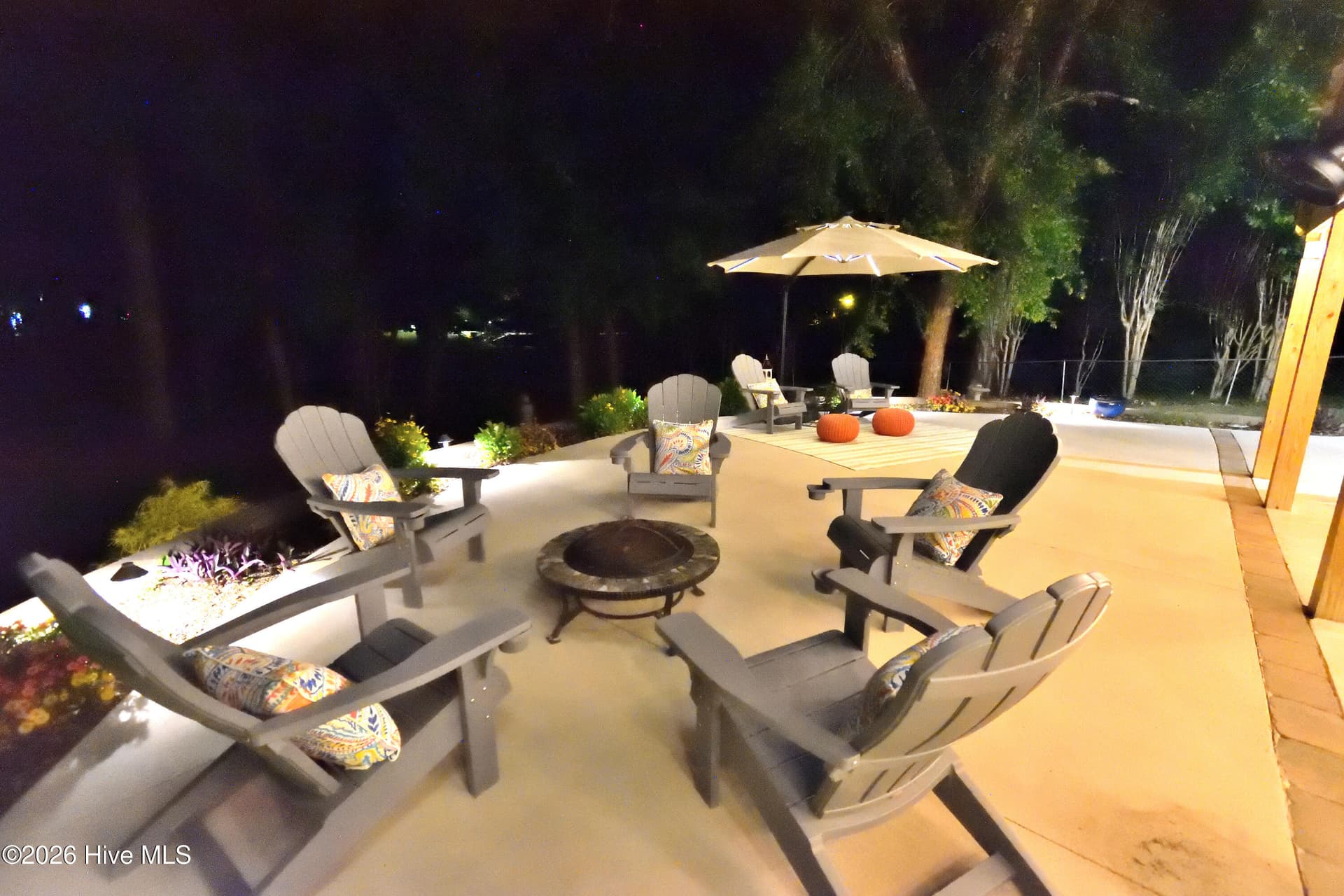 Low Voltage Lighting in the flower bed around the Patio - 3924 Crosswinds Drive, Rocky Mount, NC 27803