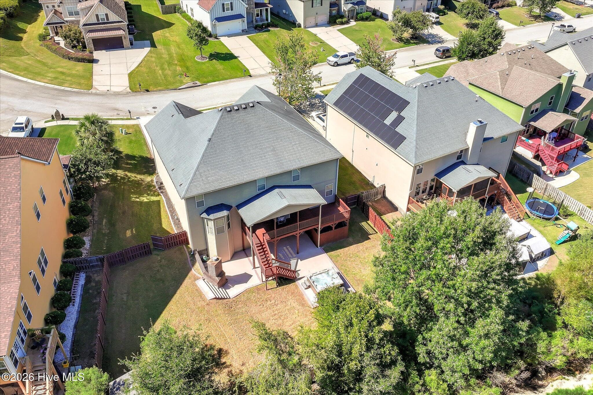 AERIAL VIEW OF BACK YARD EXTERIOR - 552 Oconee Circle, Evans, GA 30809