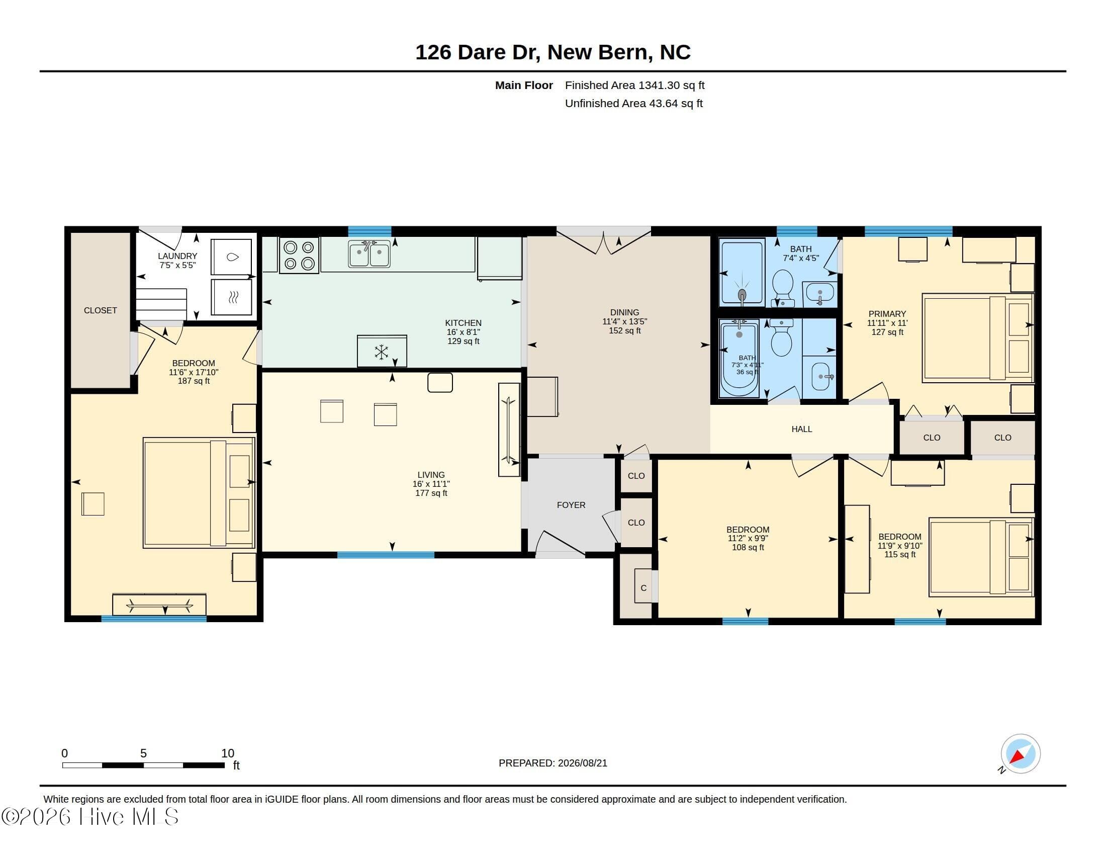 Single Family Residence at 126 Dare Drive, New Bern, NC 28560, photo 15 of 18