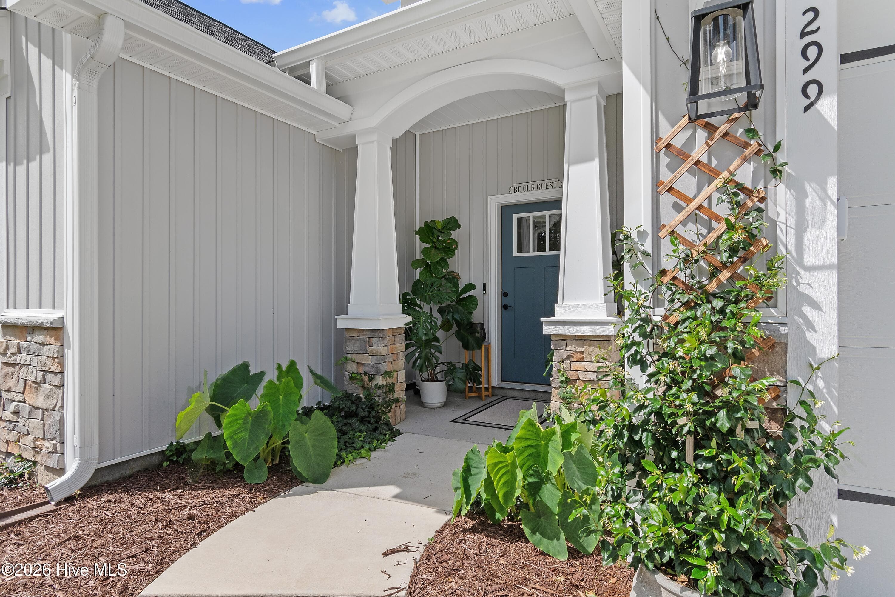 Front of home with stone accents. - 299 Boundaryline Drive NW, Calabash, NC 28467