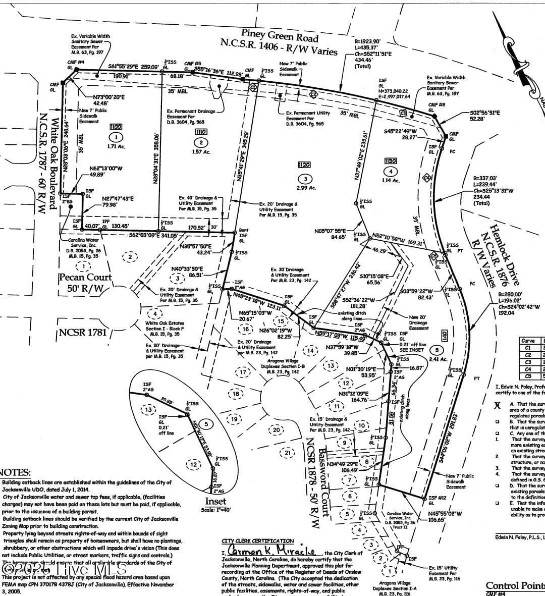 Piney Green Rd Commercial -Recorded Plat - 1110 2 Piney Green Road, Jacksonville, NC 28546