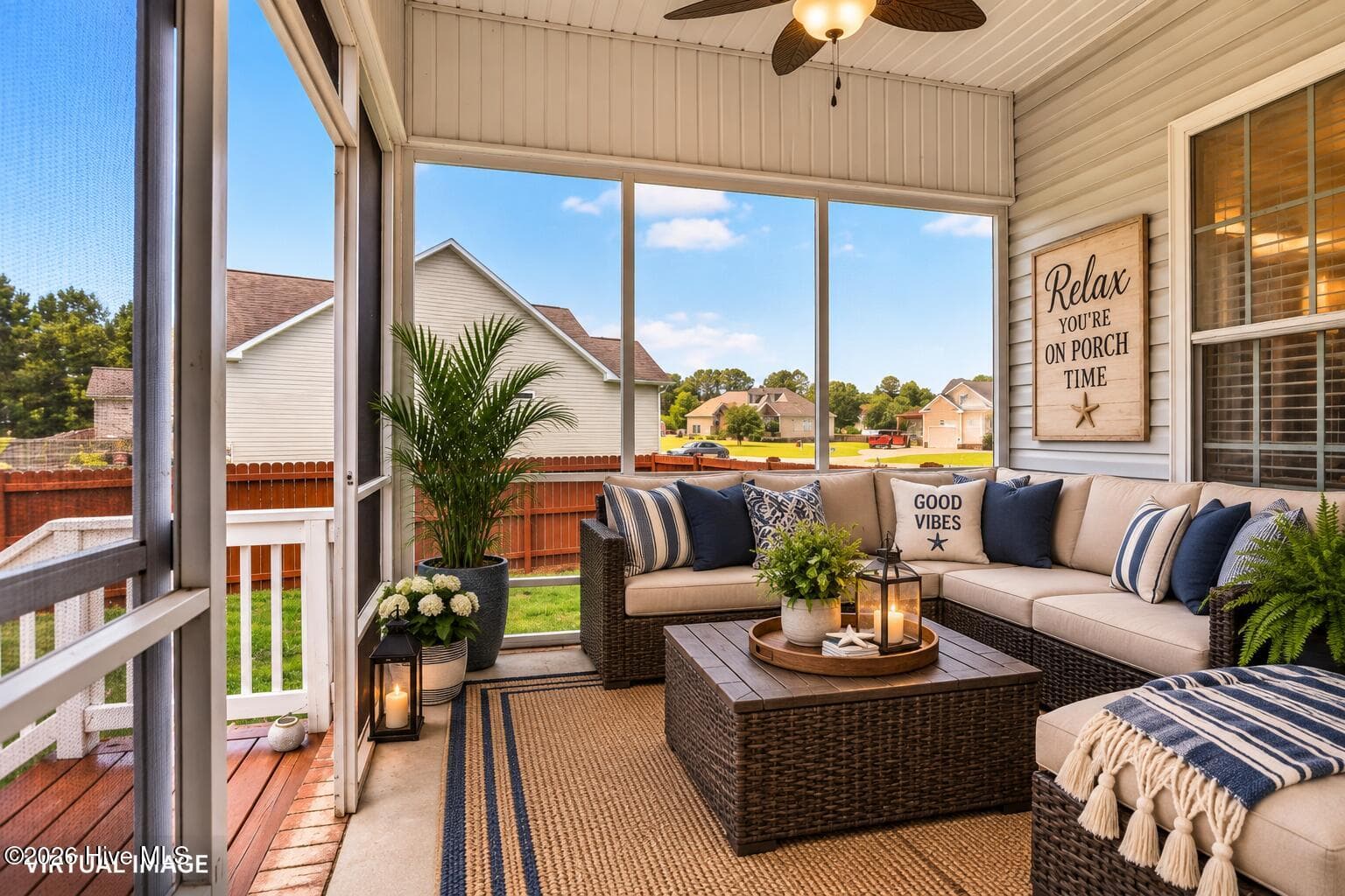 Relax on back Screened in Porch - 125 Mom Lane, New Bern, NC 28562