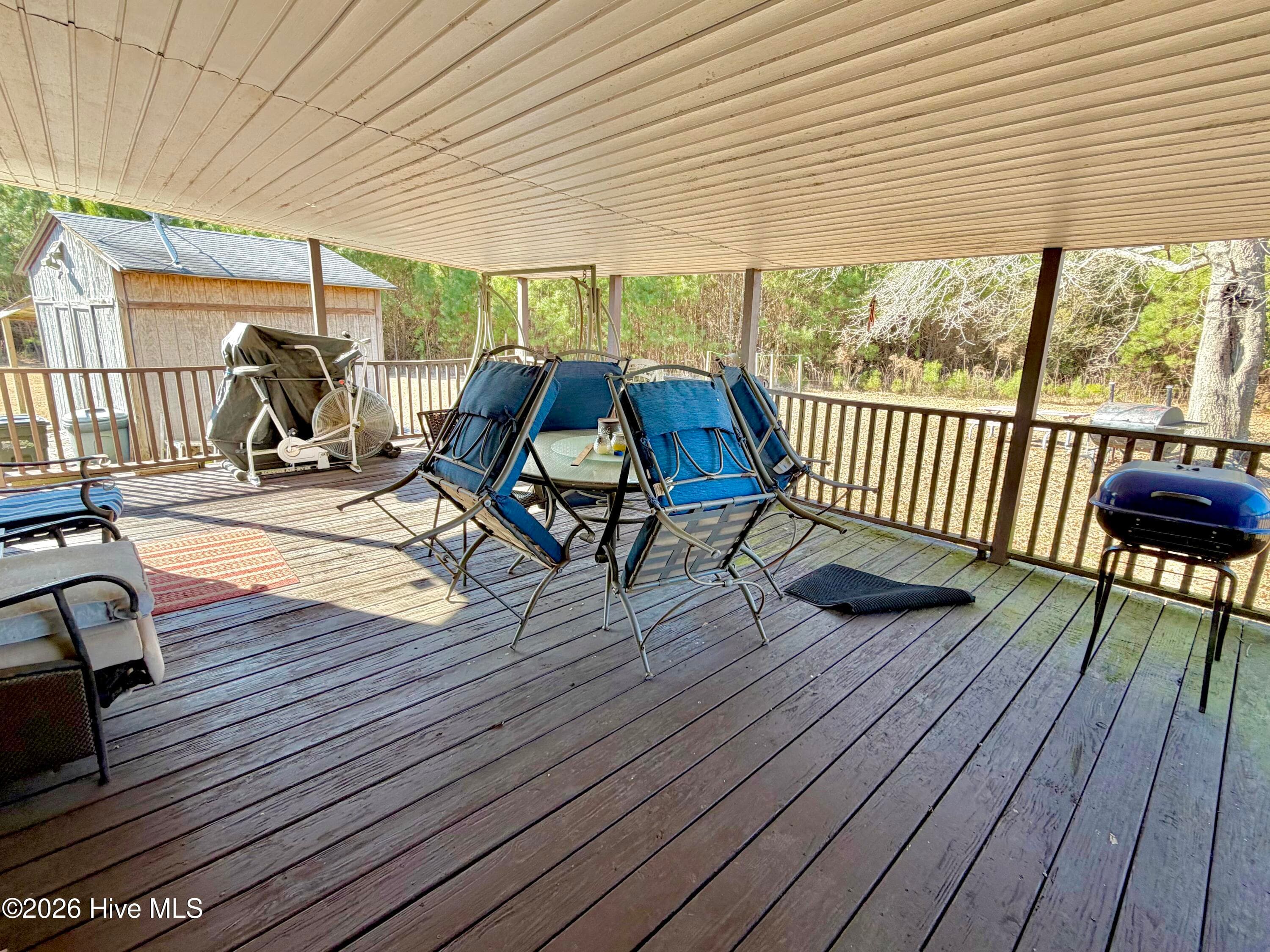 Covered back porch - 5978 Hwy 258 S, Deep Run, NC 28525