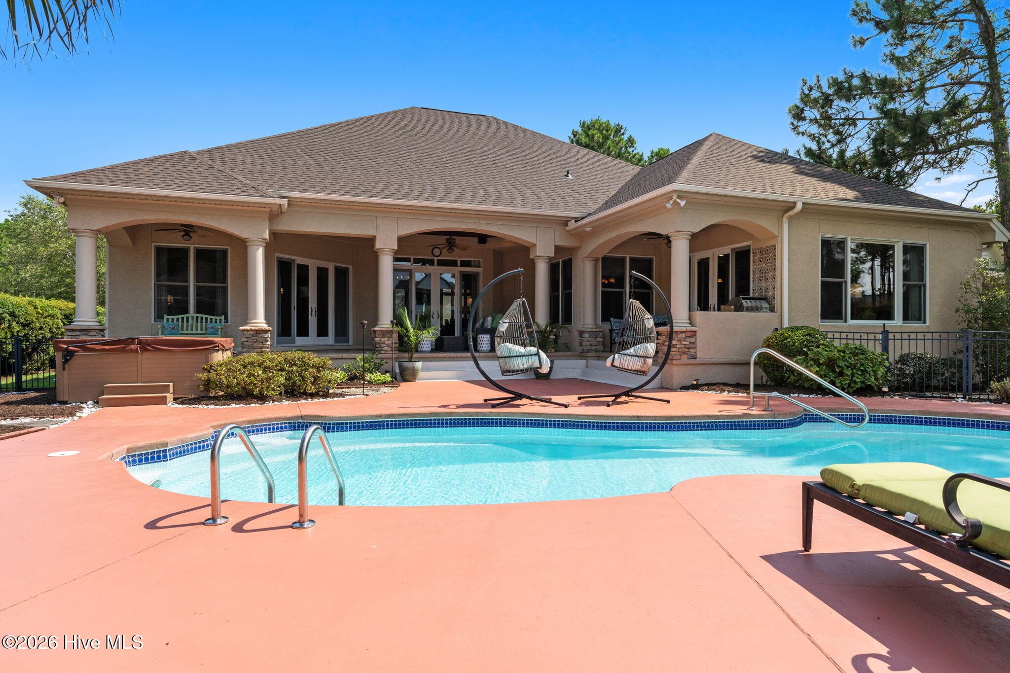 Back of house with pool - 3858 Ridge Crest Drive, Southport, NC 28461