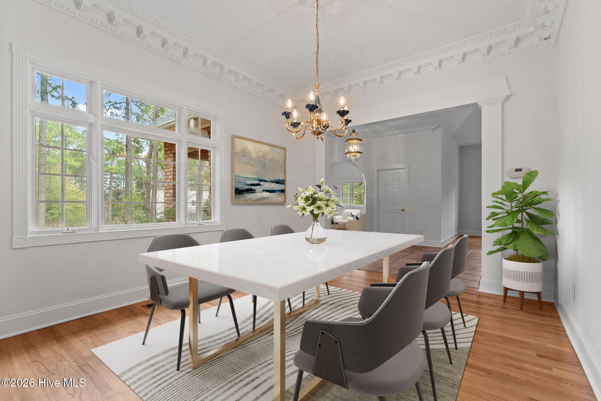 Virtual staging of dining room. - 22 Lochmere Drive, Pinehurst, NC 28374