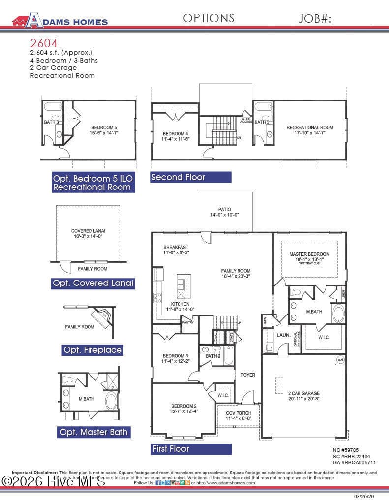 2604 Floor Plan - 2121 Sandbrook Loop, Leland, NC 28451