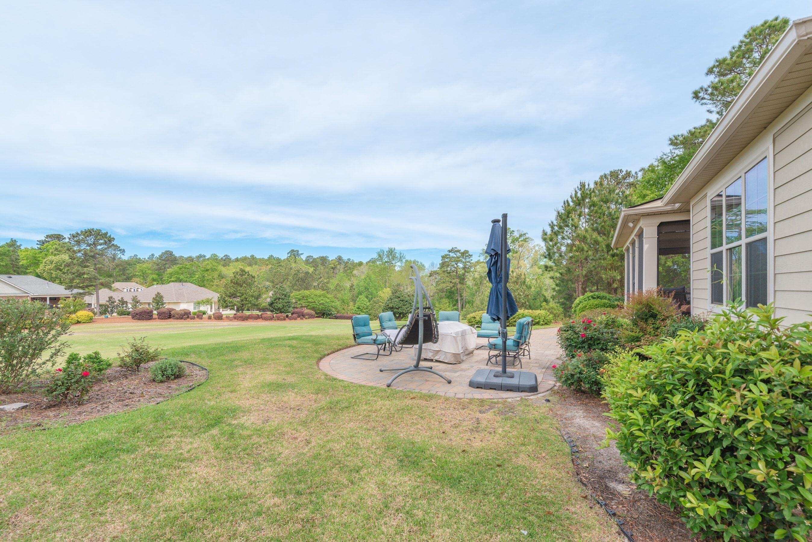 Patio view from right - 207 Quiet Oak Court, Aiken, SC 29803
