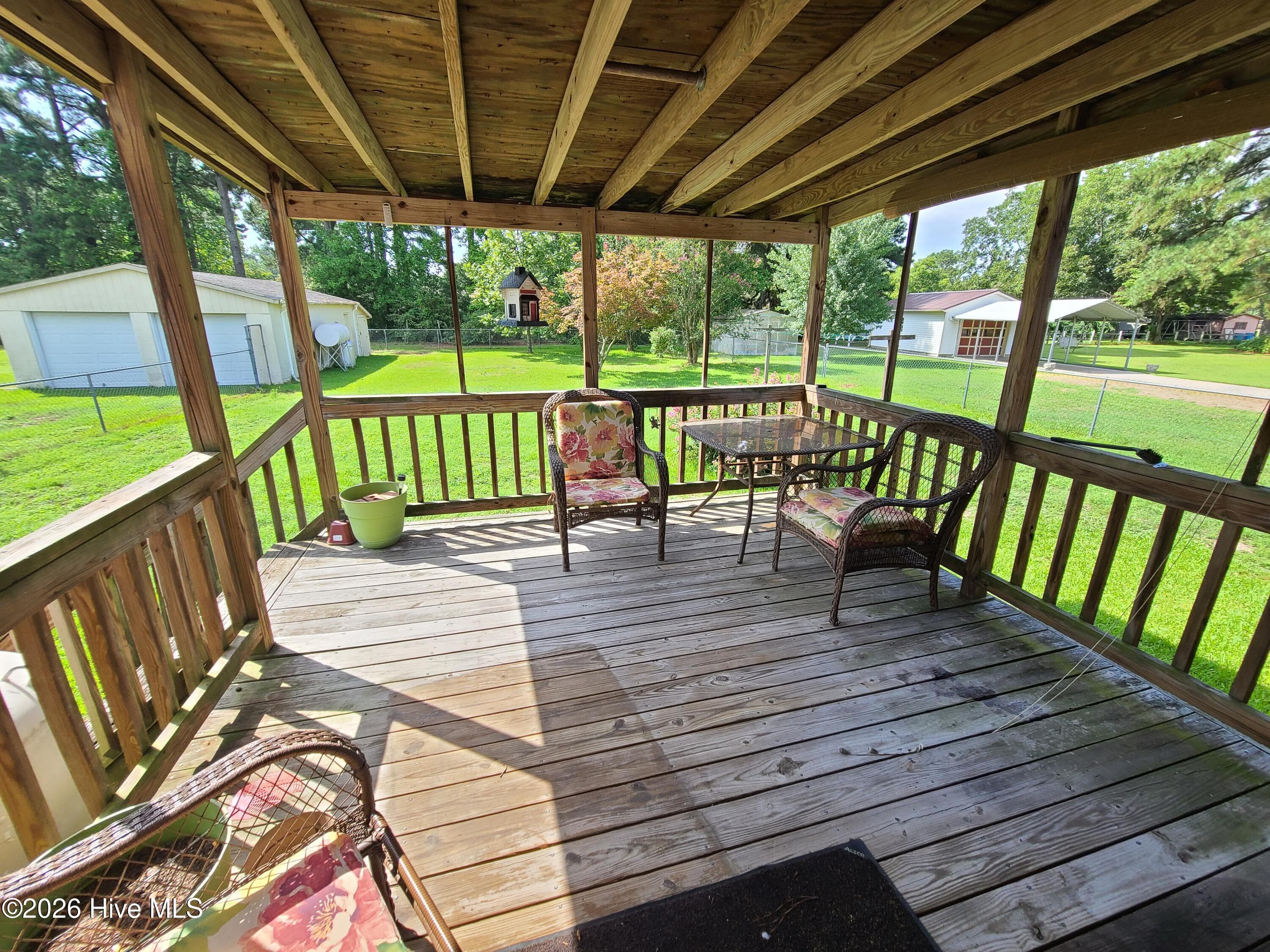 Covered Rear Deck - 569 Central Avenue, Kinston, NC 28504