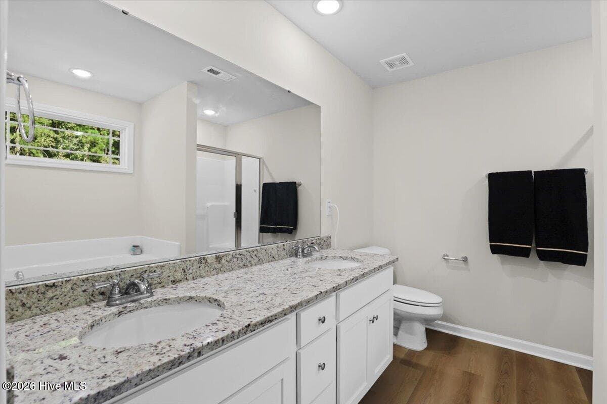Master Bath-Double Vanity, Soak Tub and Walk In Shower - 109 Windemere Lane, Goldsboro, NC 27530