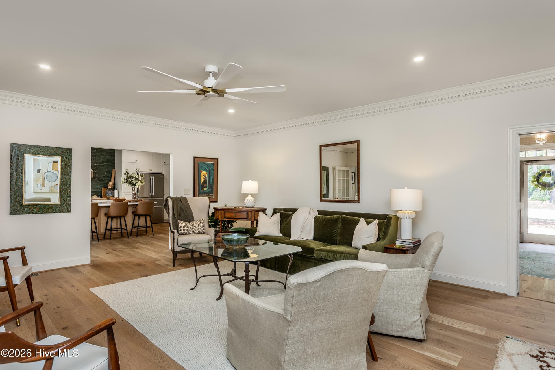 Very spacious family room perfect for entertaining with adjacent bar room, sunroom and kitchen. - 5050 Country Club Drive N, Wilson, NC 27896