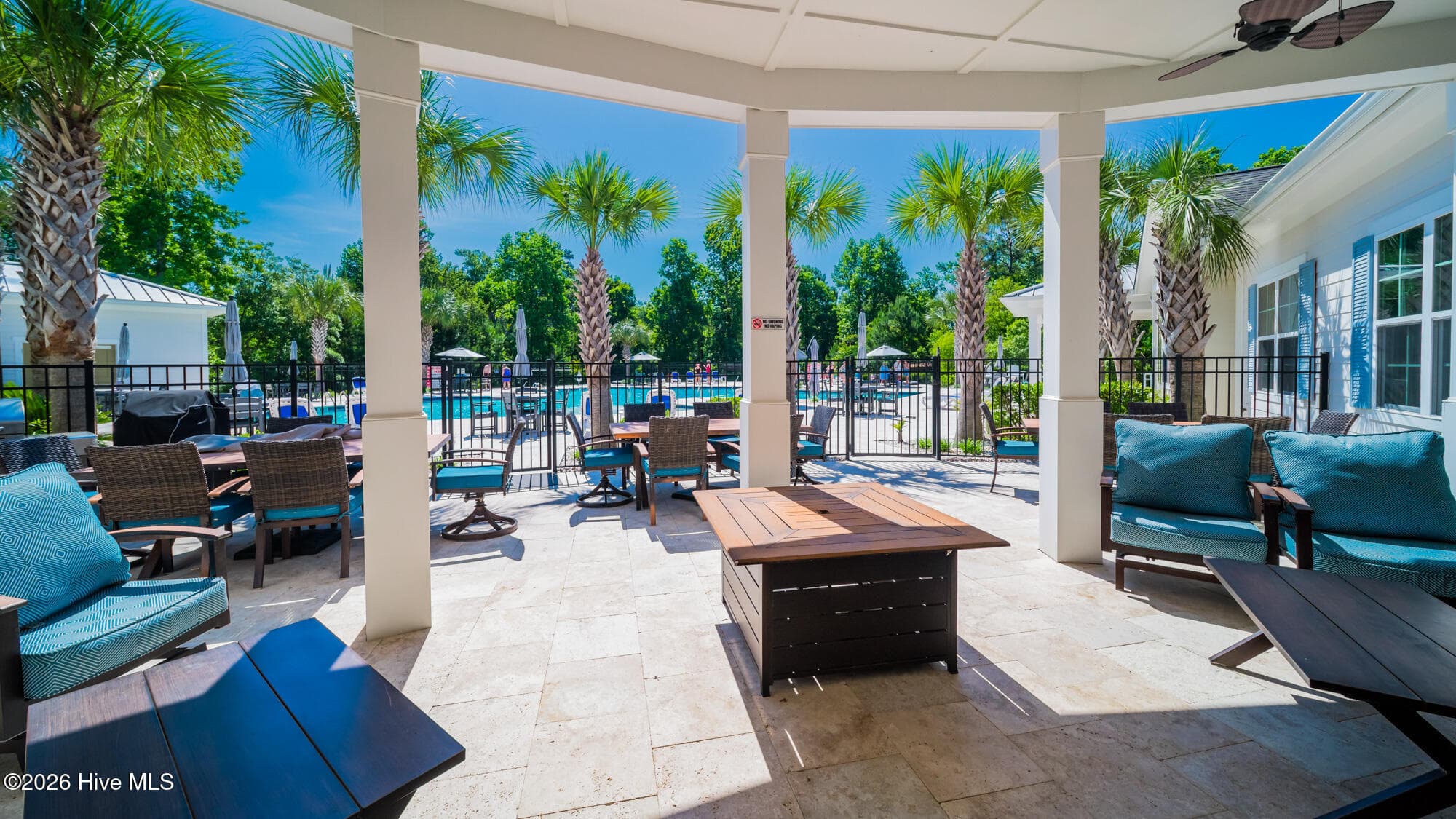 Pool w/covered patio - 2051 Manor Parc Drive, Calabash, NC 28467