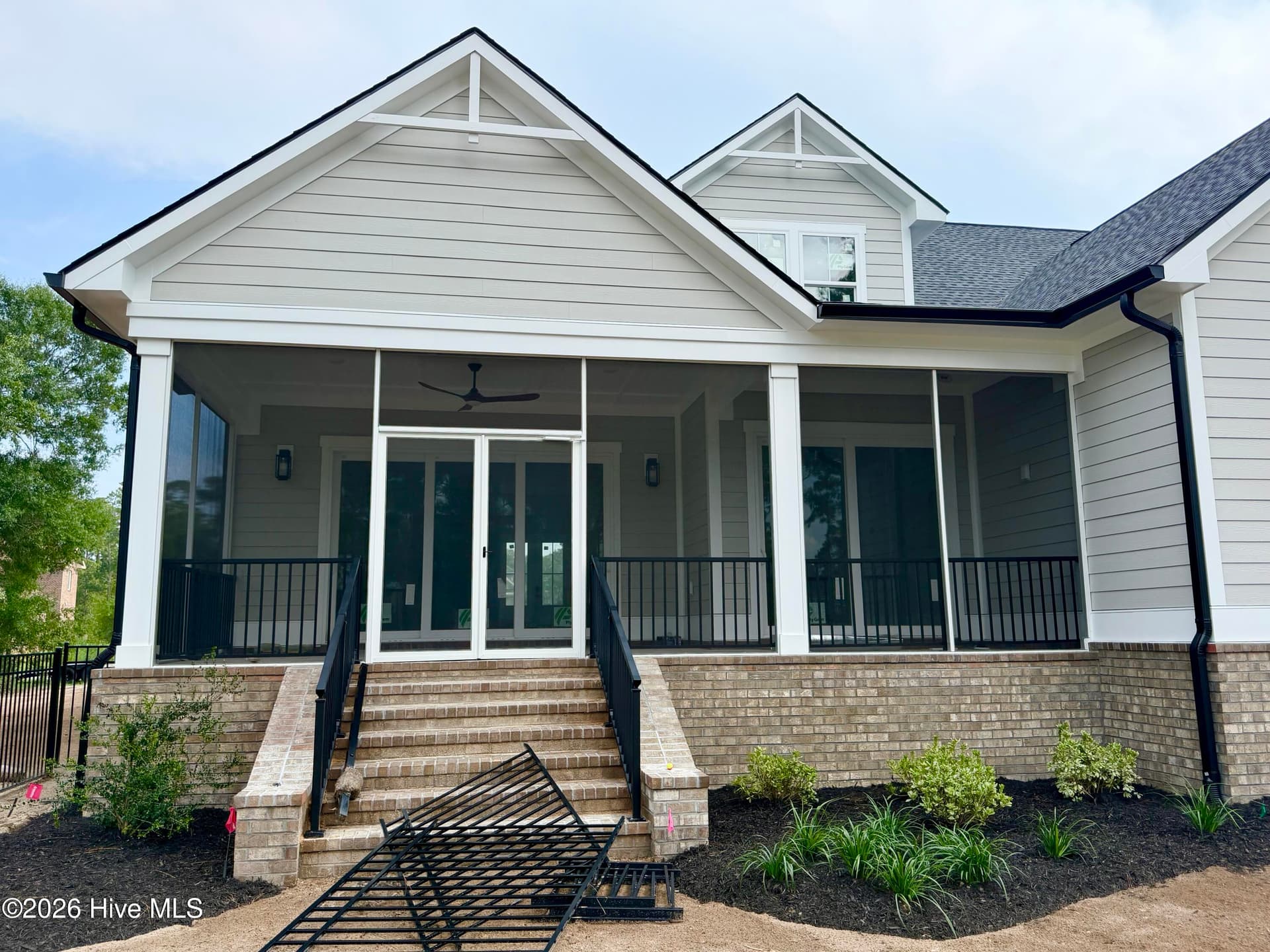 Rear screen porch, under construction. - 550 Glenburnie Street NW, Calabash, NC 28467