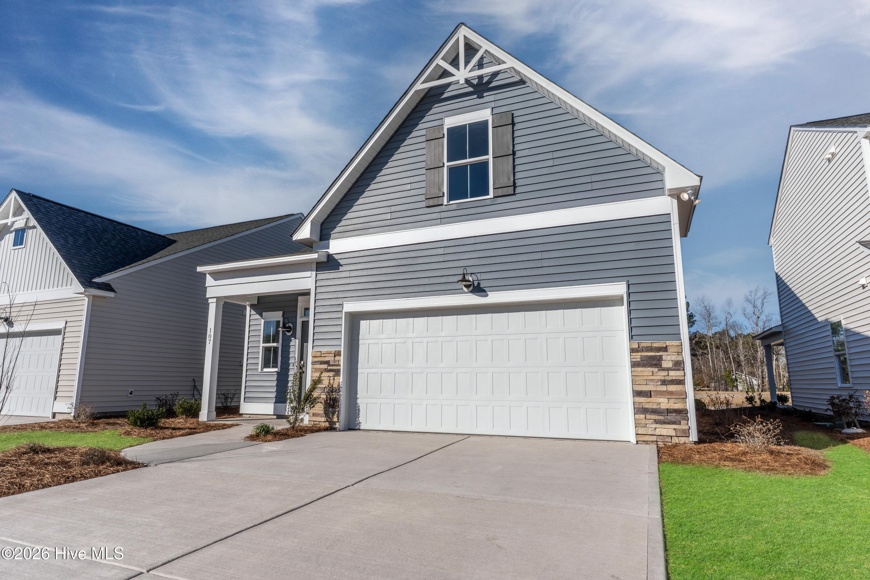 ''Home shown is a representation of the floor plan and may include optional features or upgrades. Elevations, materials, colors, finishes, square footage, and included features may vary from the actual home. Please consult the Community Sales Manager for complete details.'' - 101 W Farley 83, Hampstead, NC 28443
