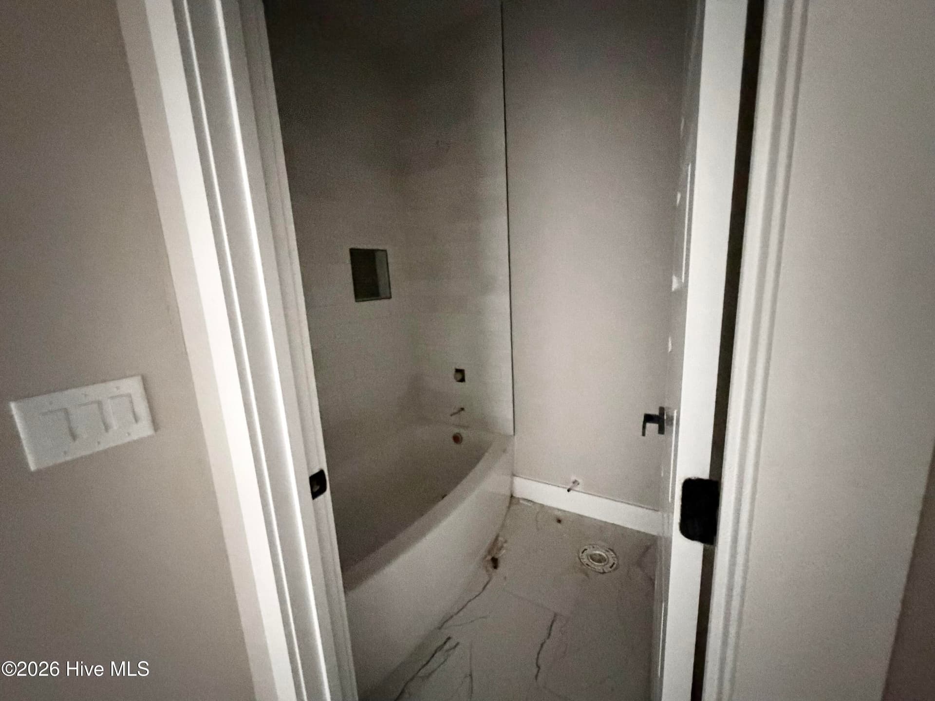 Guest bathroom upstairs, under construction. - 550 Glenburnie Street NW, Calabash, NC 28467
