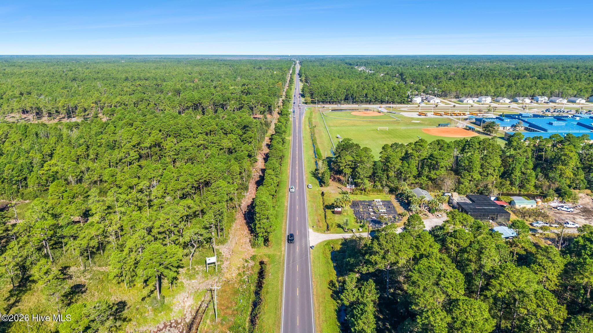 Campus of South Brunswick Middle and High Schools (upper right in photo) is less than a quarter-mile from the property - 3760 George Ii Highway SE, Southport, NC 28461