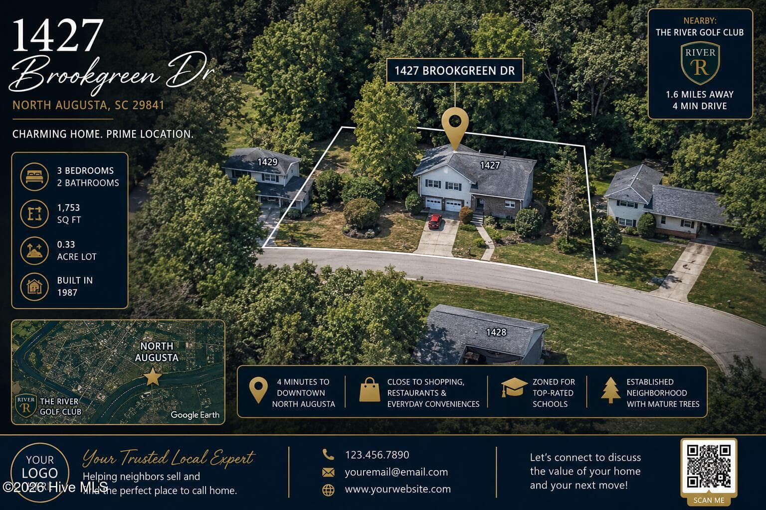 Single Family Residence at 1427 Brookgreen Drive, North Augusta, SC 29841, photo 48 of 50