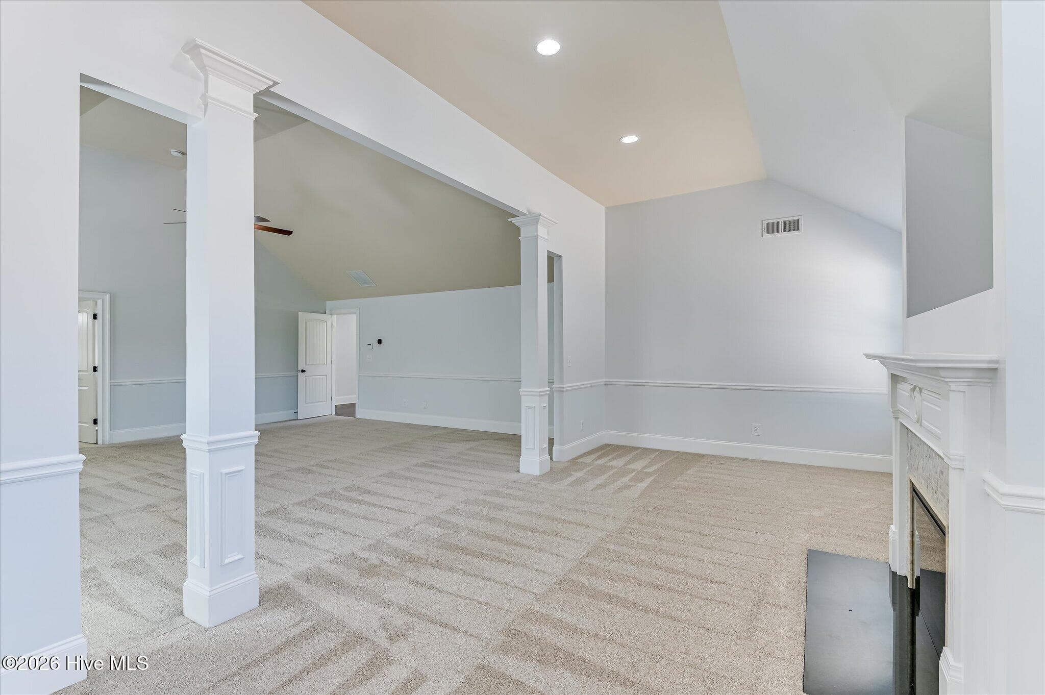 PRIMARY BEDROOM SITTING AREA & FIREPLACE - ALT VIEW - 552 Oconee Circle, Evans, GA 30809