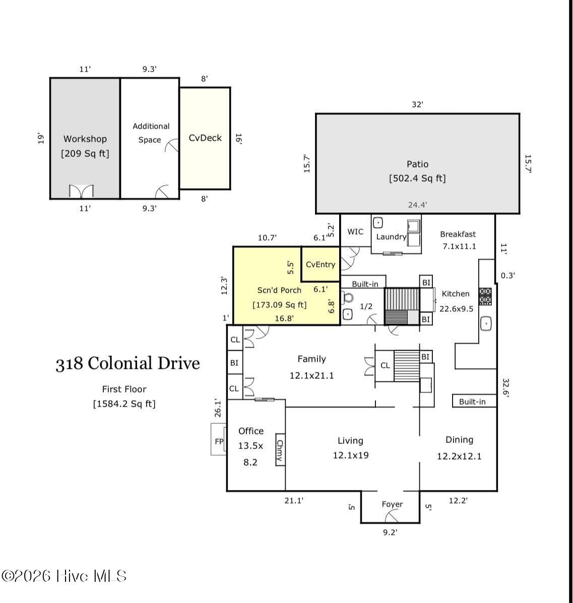Single Family Residence at 318 Colonial Drive, Wilmington, NC 28403, photo 23 of 74