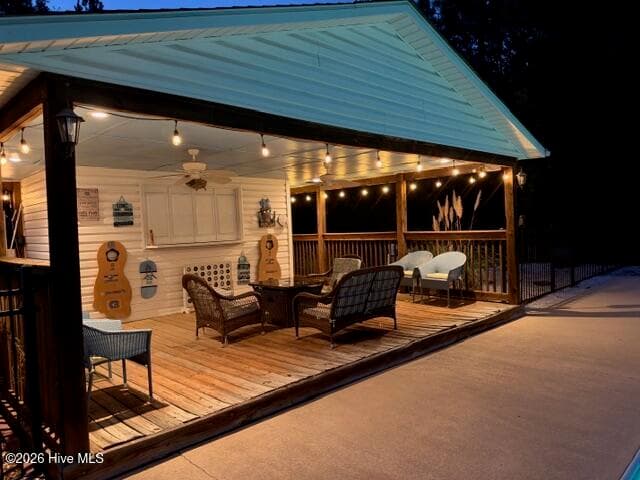 Pool House in the Evening - 138 Trestle Street, Hamlet, NC 28345