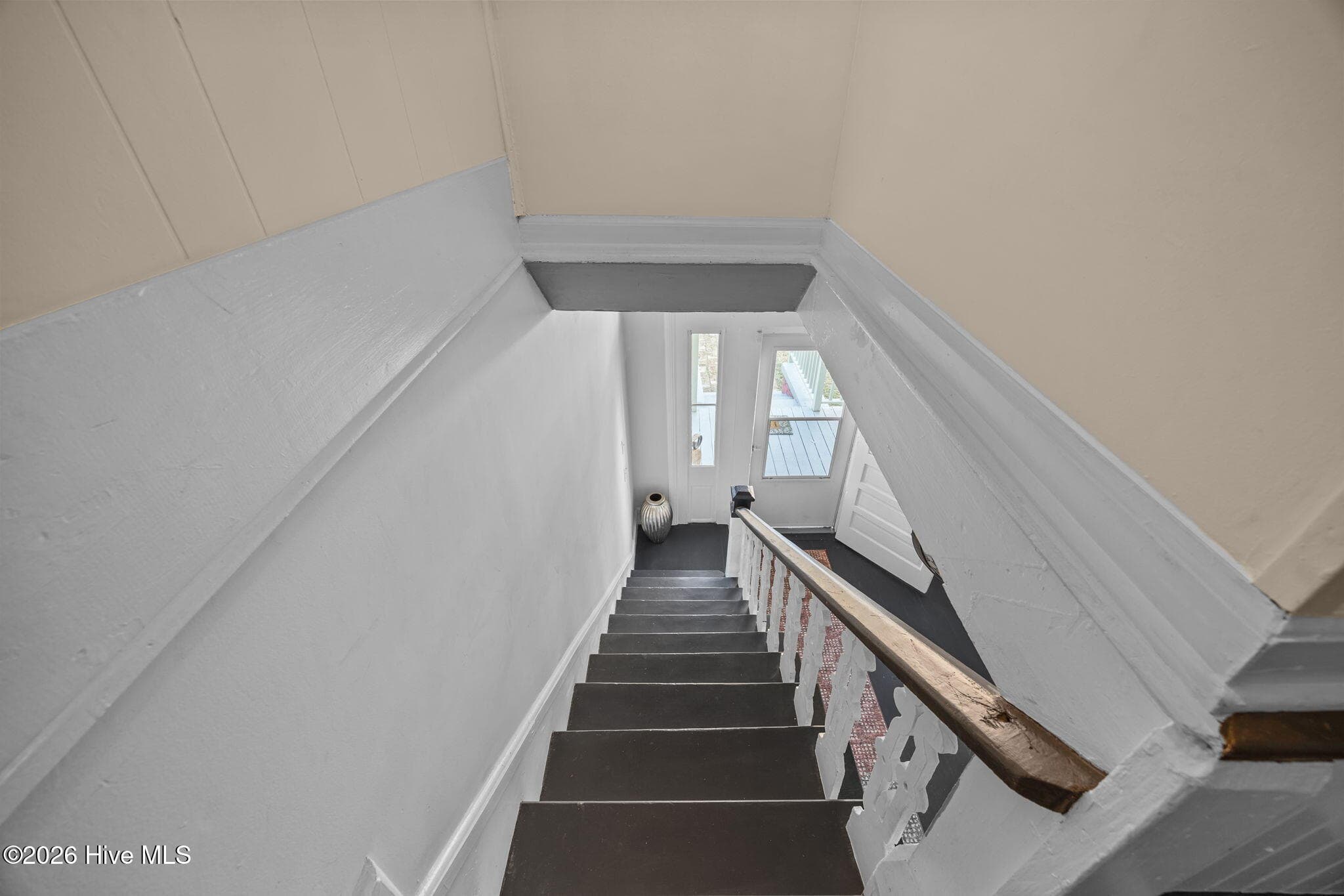 staircase looking down to front door - 809 Church Street, Scotland Neck, NC 27874