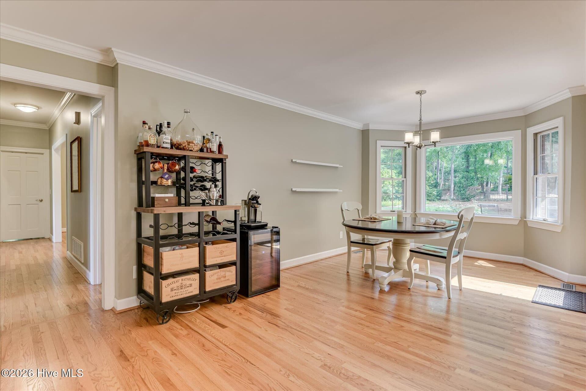 Breakfast area overlooks back yard - 100 Scotch Pine Court, Aiken, SC 29803
