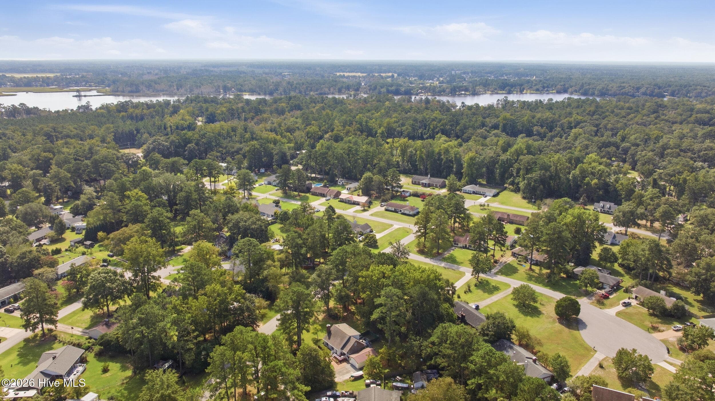 Aerial View - 3308 Hunt Master Road, Trent Woods, NC 28562