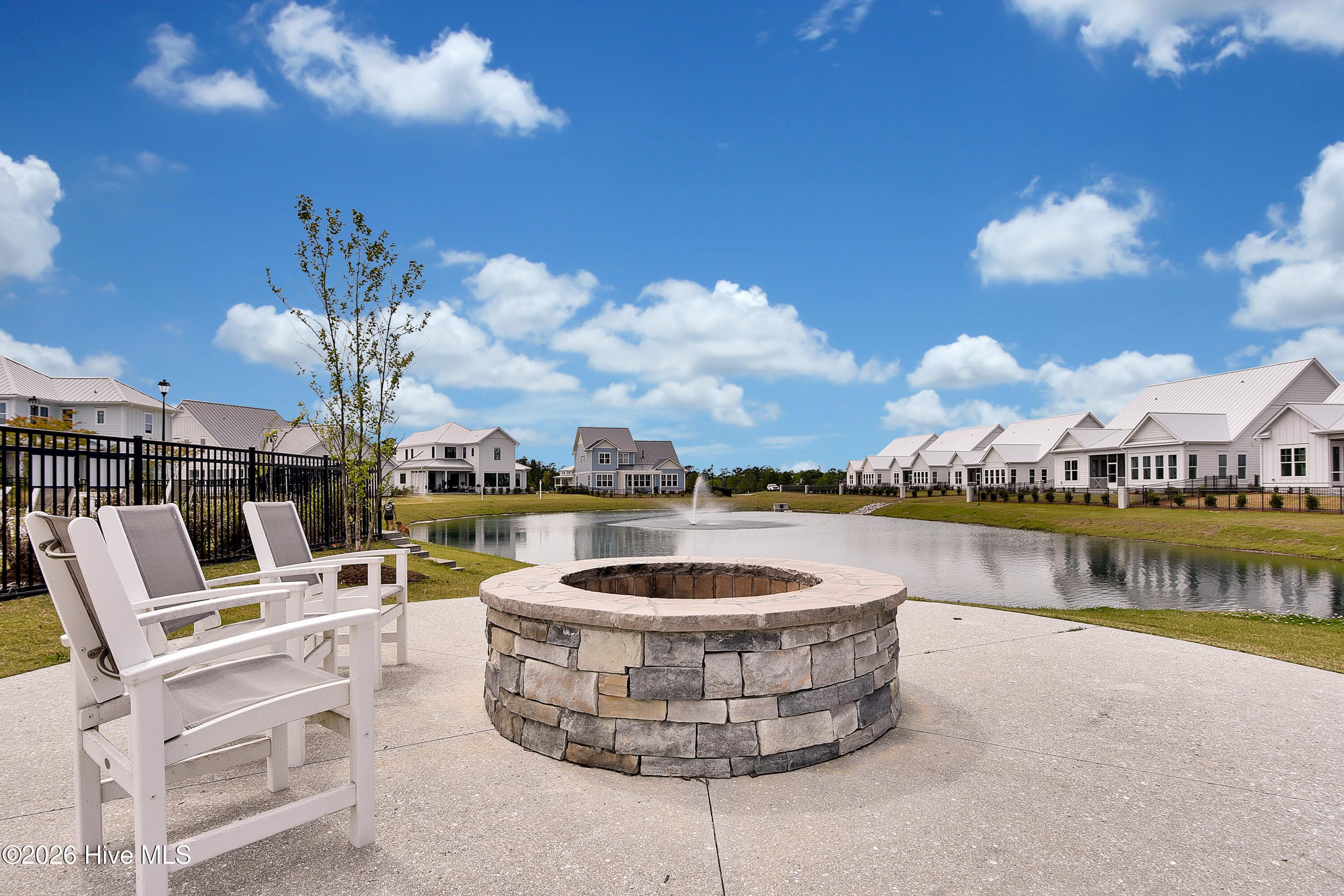 Fire pit at pool - 117 Grand Harvest Court, Wilmington, NC 28411