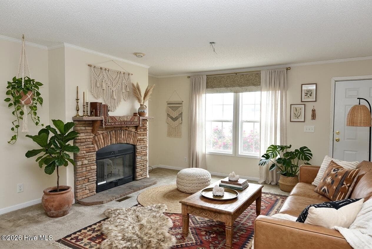 Ai Staged Living room - 21 Grape Vine Landing, Columbia, NC 27925