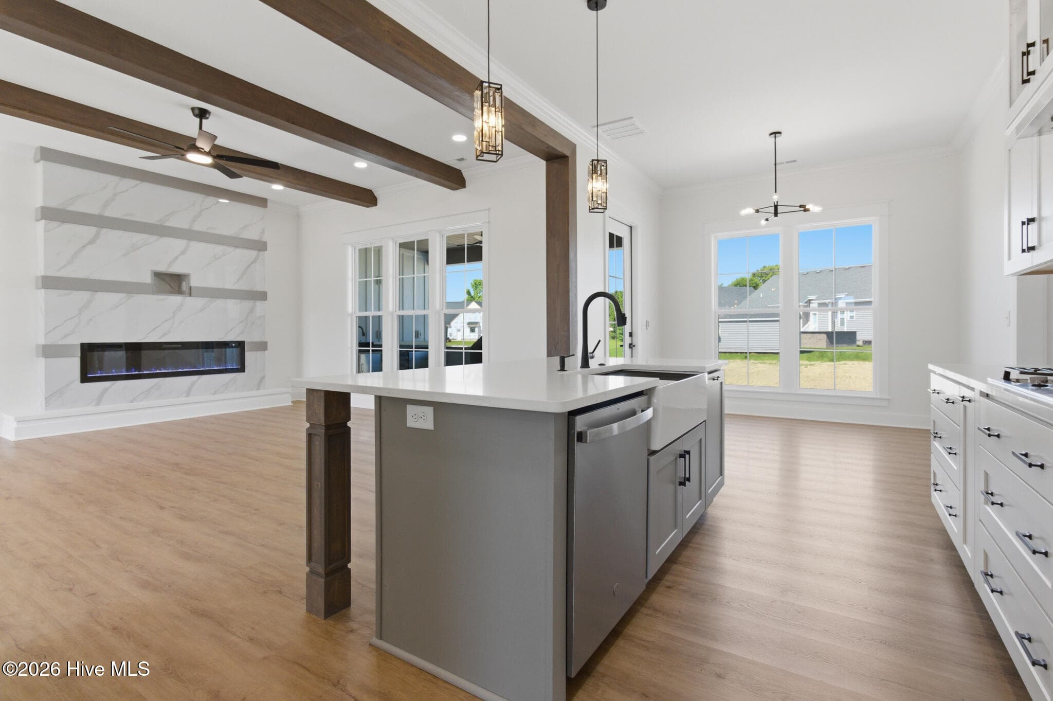 Chefs Kitchen with Island View to Living Room - 11111 Yawl Street, Elizabeth City, NC 27909