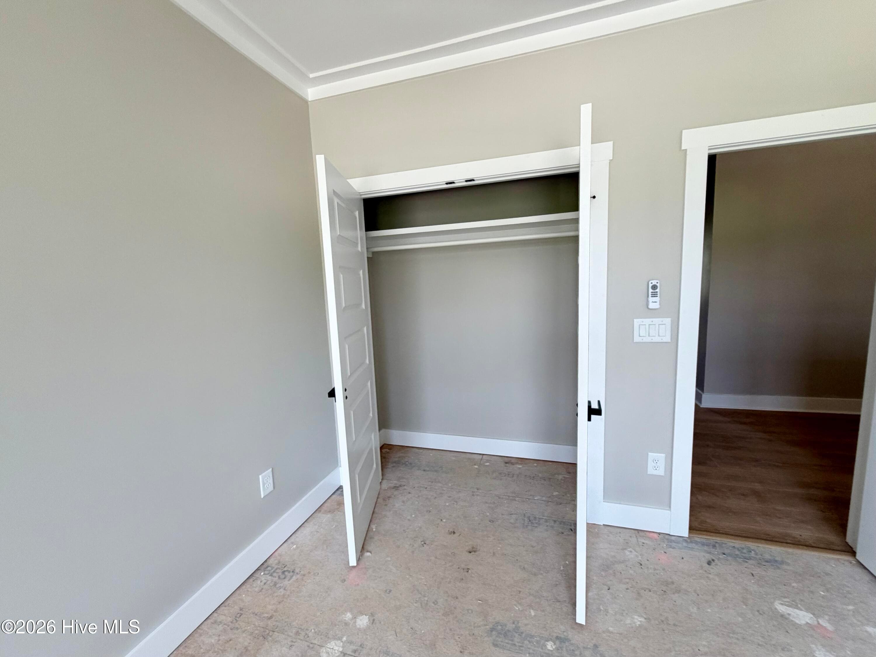 Guest bedroom closet upstairs, under construction. - 550 Glenburnie Street NW, Calabash, NC 28467