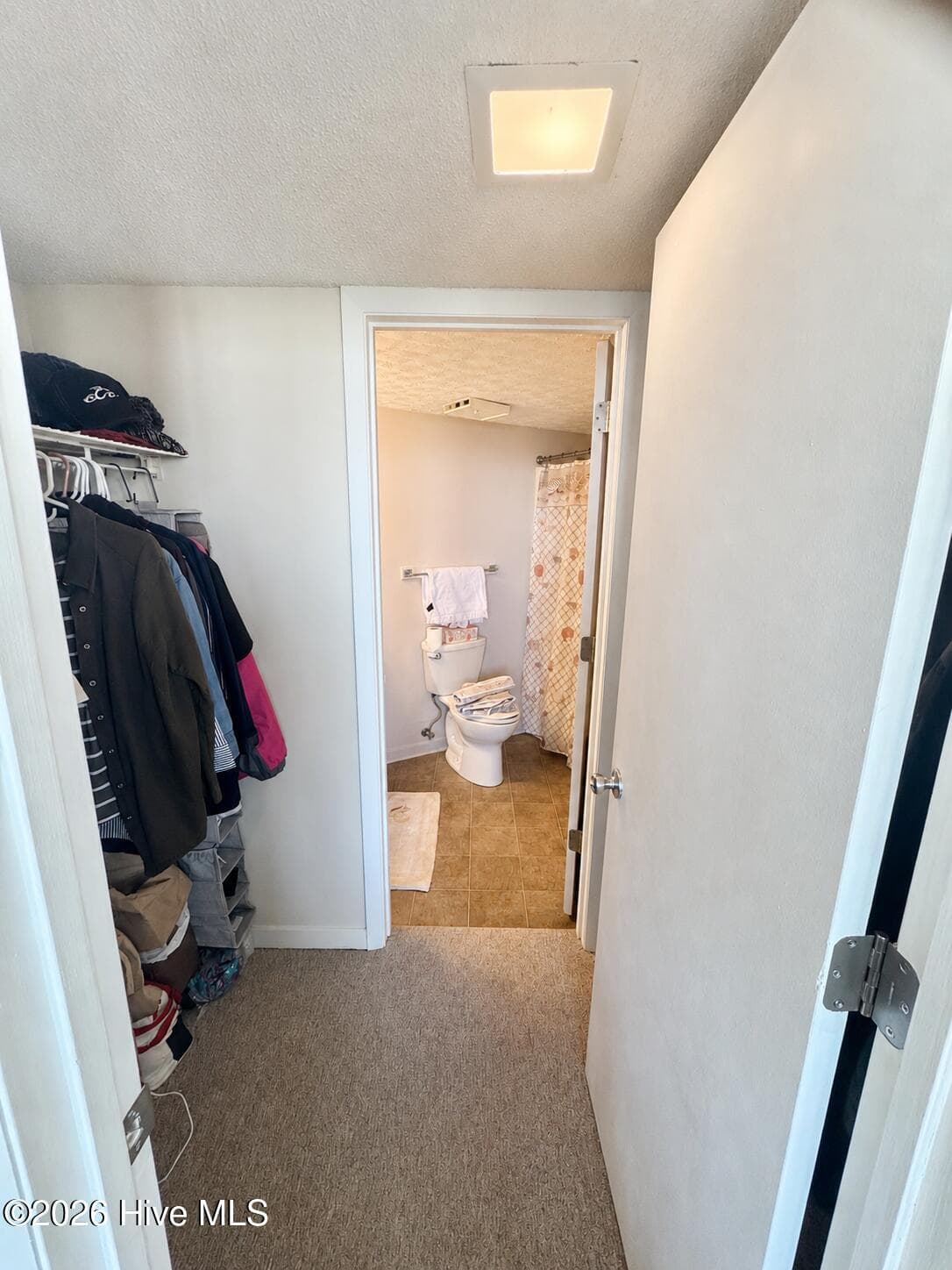 walkin closet going into primary bath room - 1400 E Ft Macon Road 313, Atlantic Beach, NC 28512