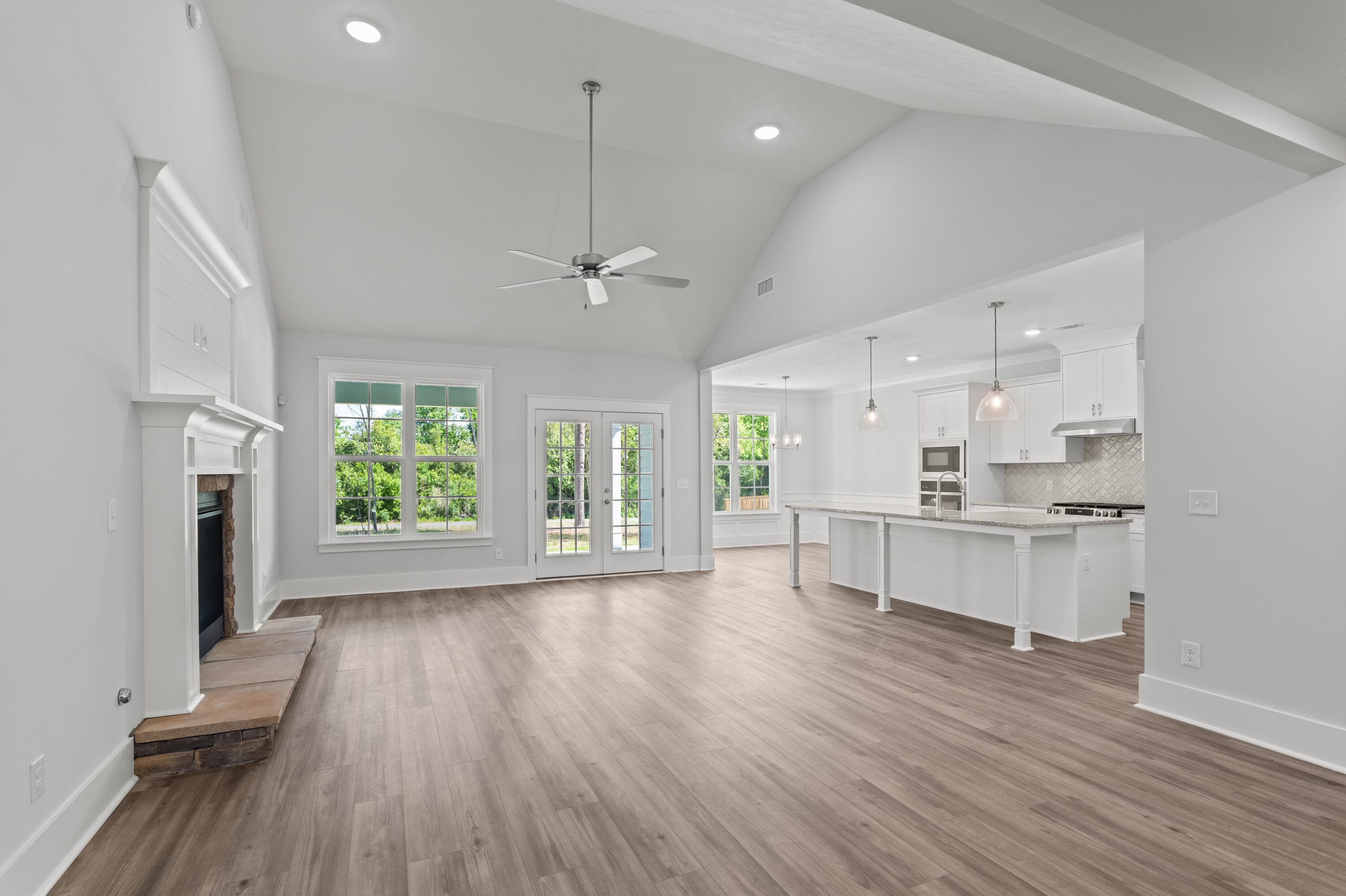 Click flooring throughout main living spaces - 1488 Bellingham Drive, Beech Island, SC 29842