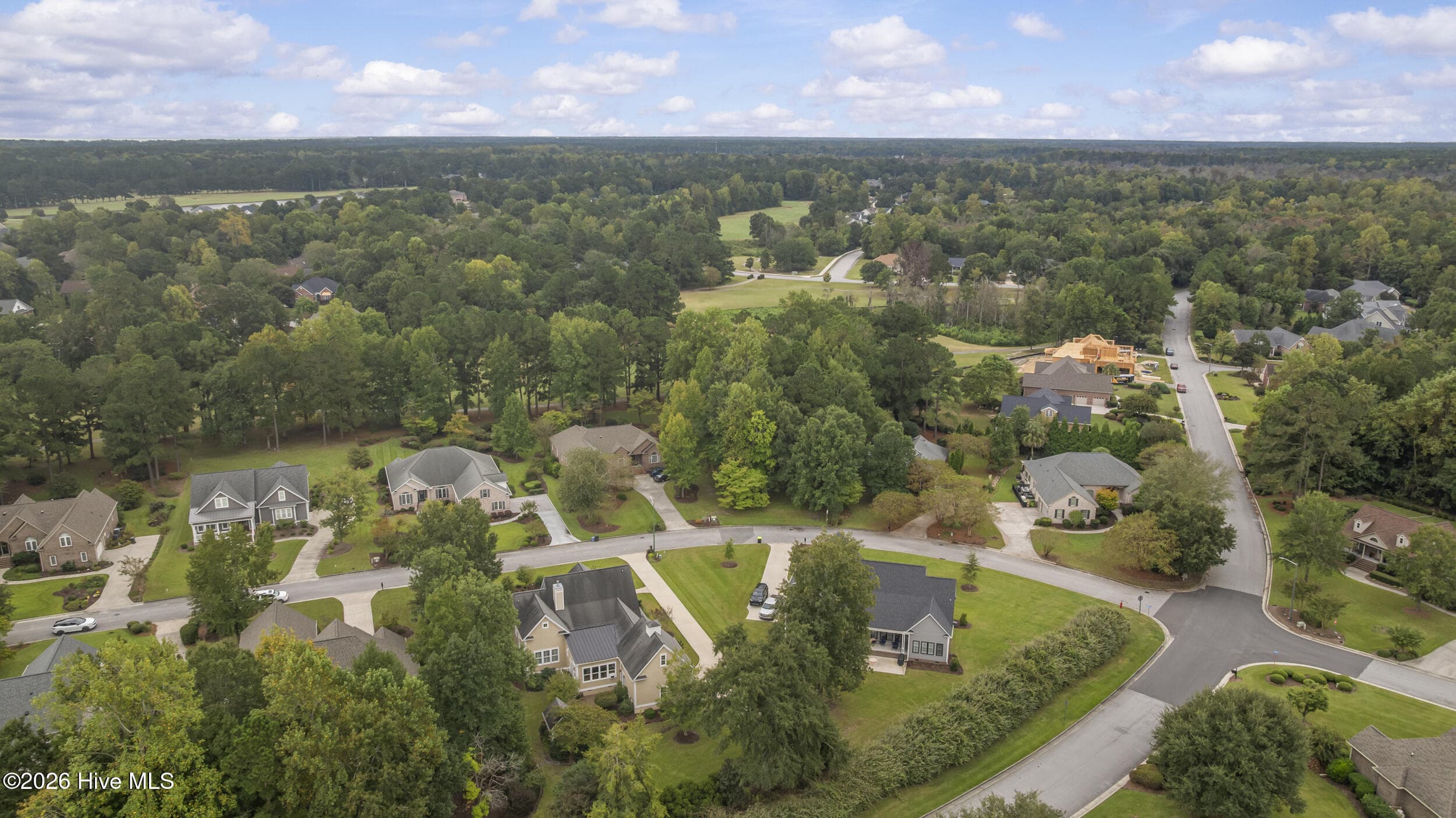 Aerial View - 108 Sursee Court, New Bern, NC 28562