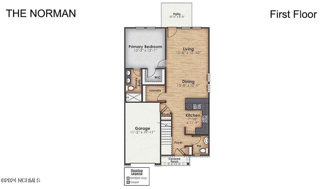 Floorplan is for illustrative purposed only - 7018 Dunford Road Unit 116, Leland, NC 28451